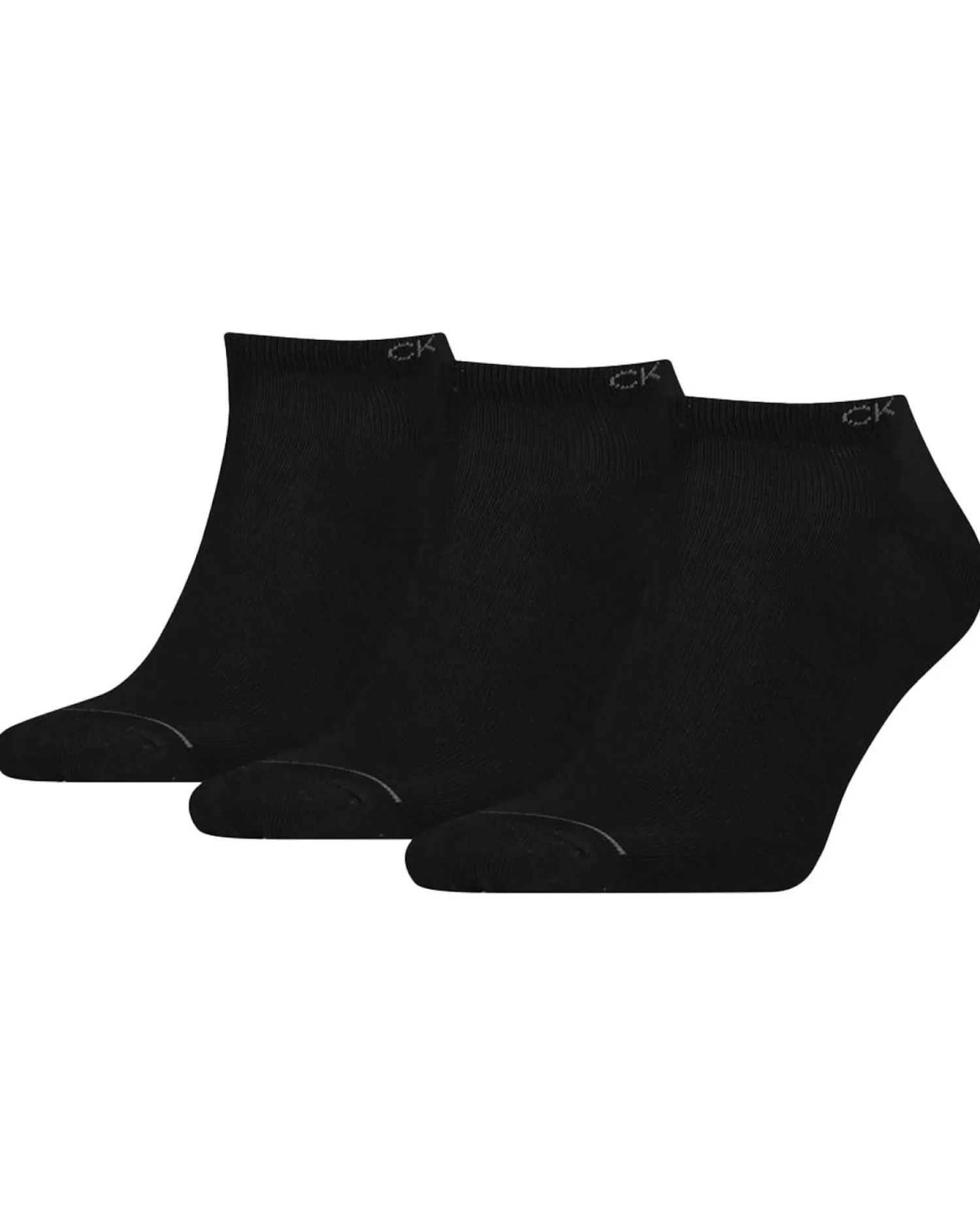 Men Calvin Klein Mens 3 Pack Sneaker Socks - Black