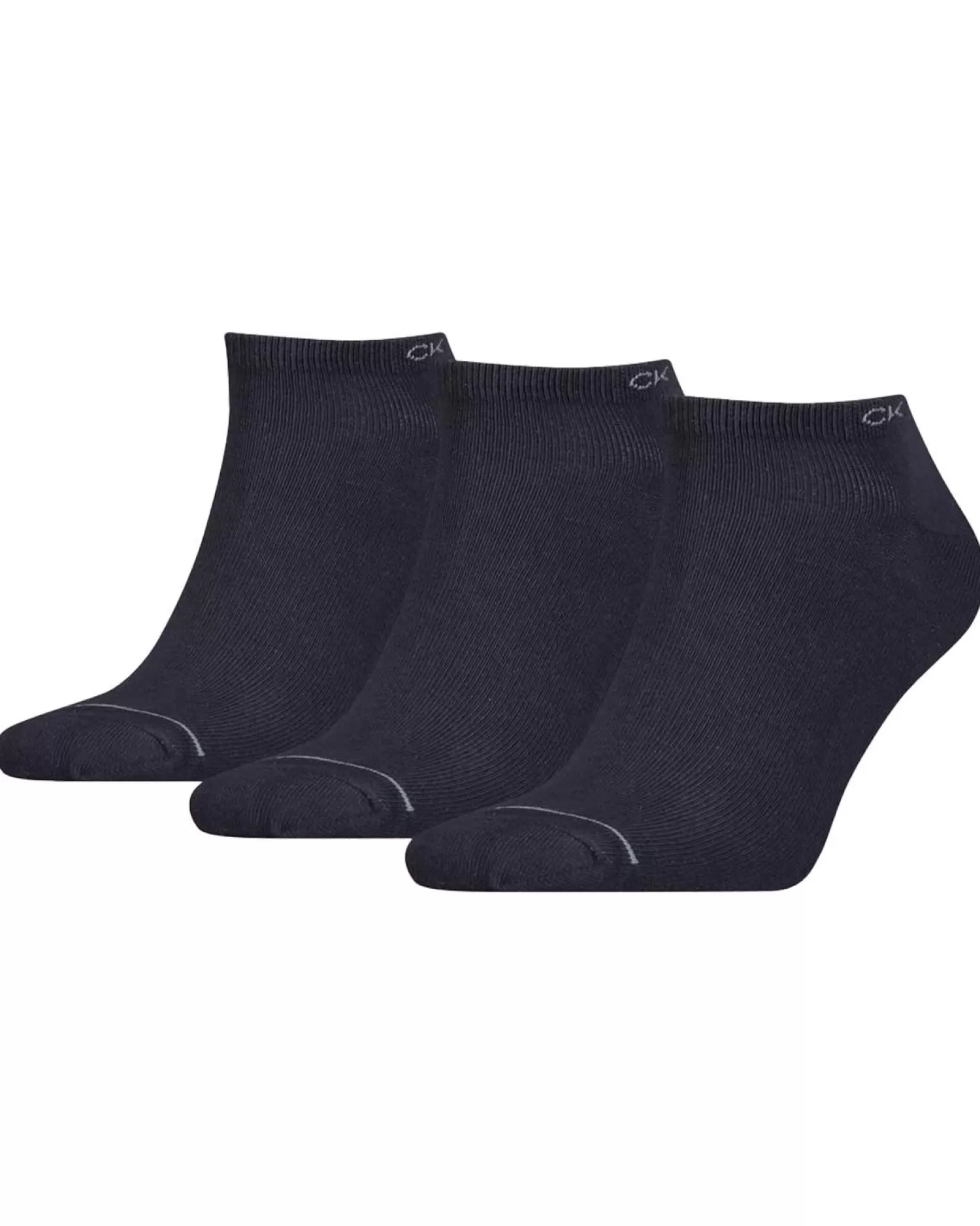 Men Calvin Klein Mens 3 Pack Sneaker Socks - Navy