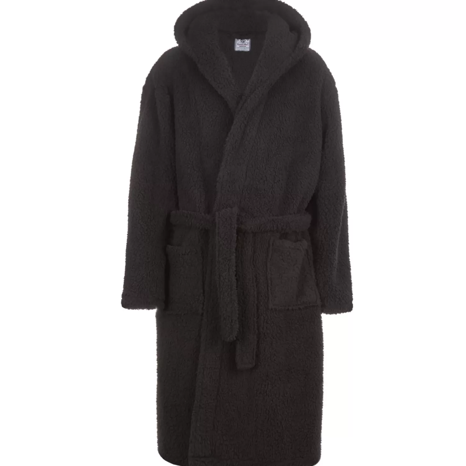 Men Cargo Bay Borg Fleece Dressing Gown - Black