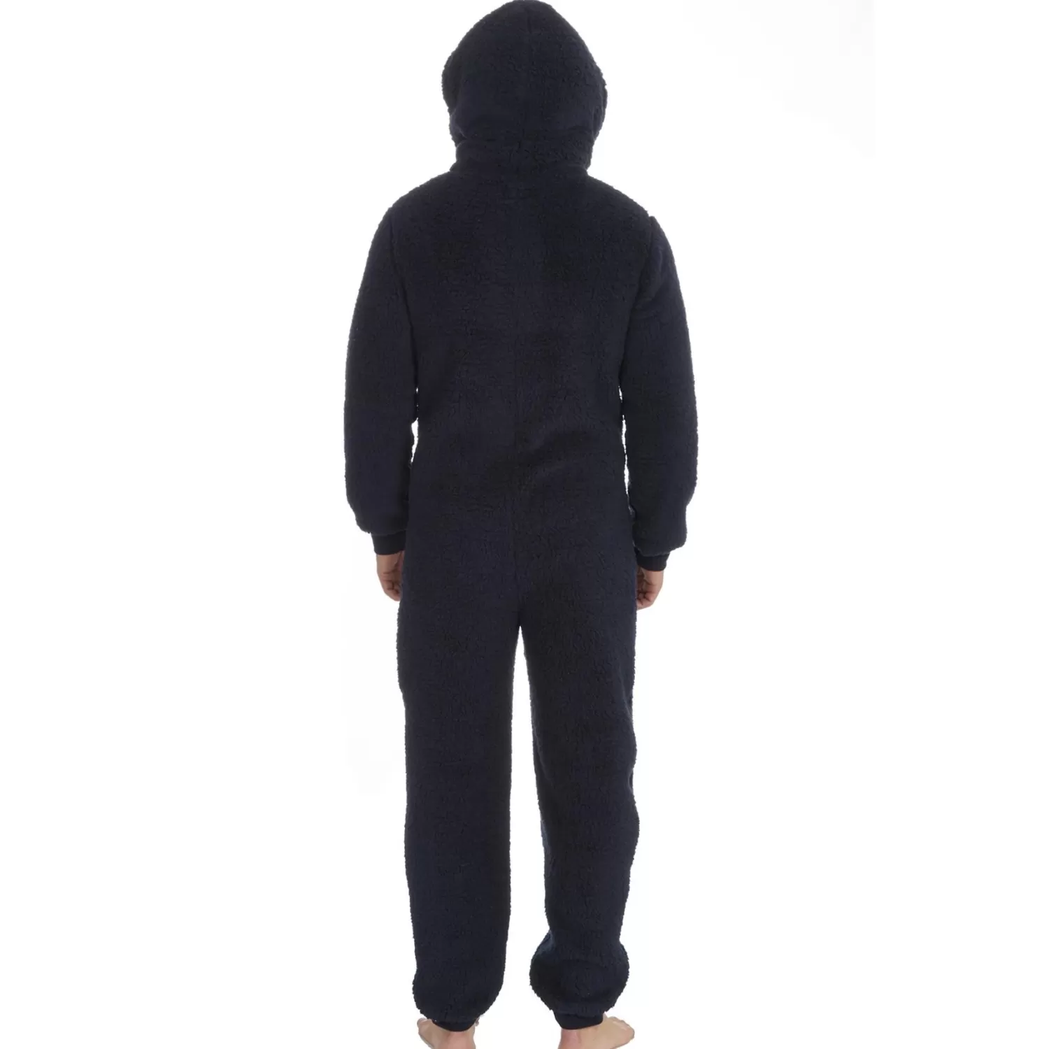 Men Cargo Bay Borg Fleece Onesie - Navy