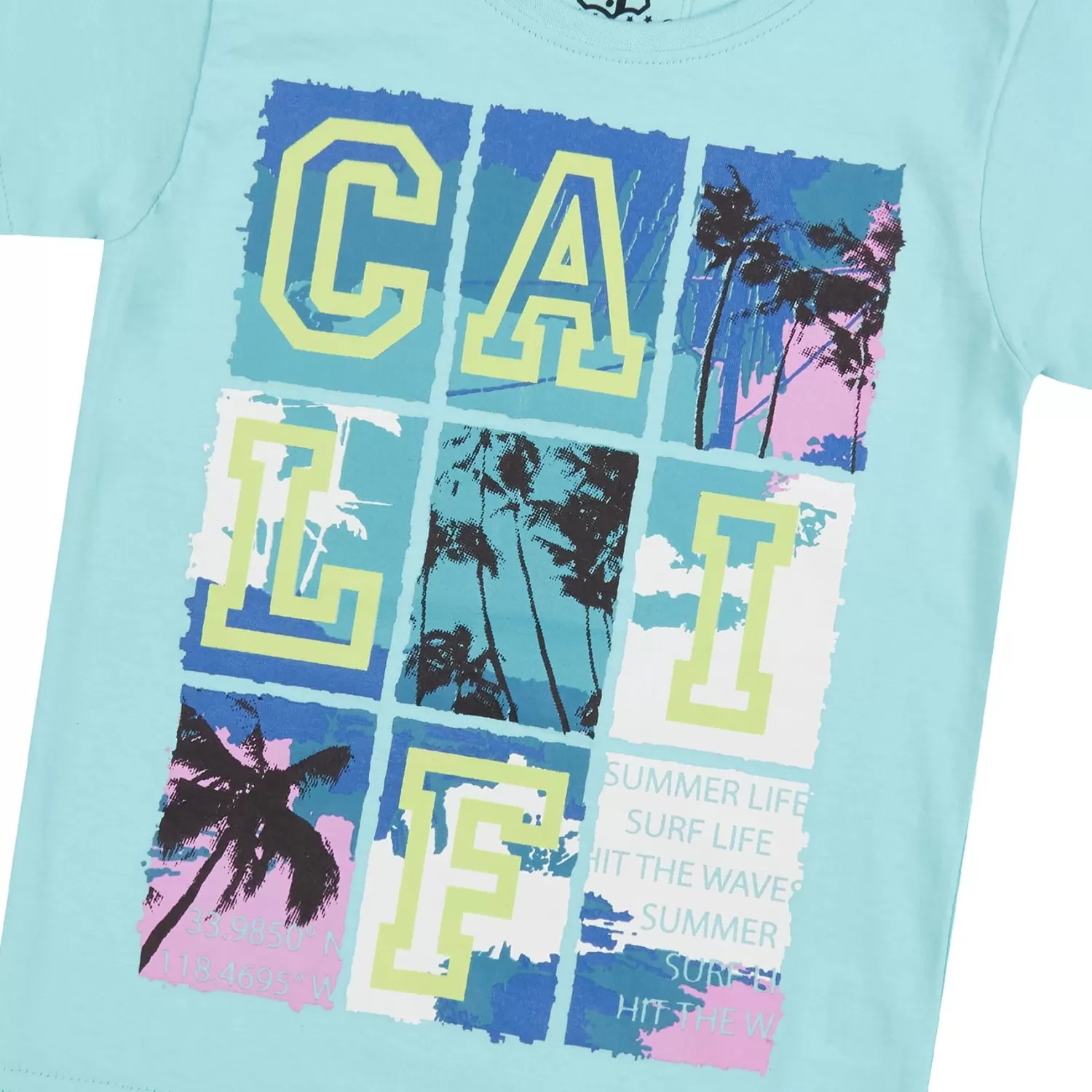 Kids Cargo Bay Boys Aqua Short Sleeve T-Shirt