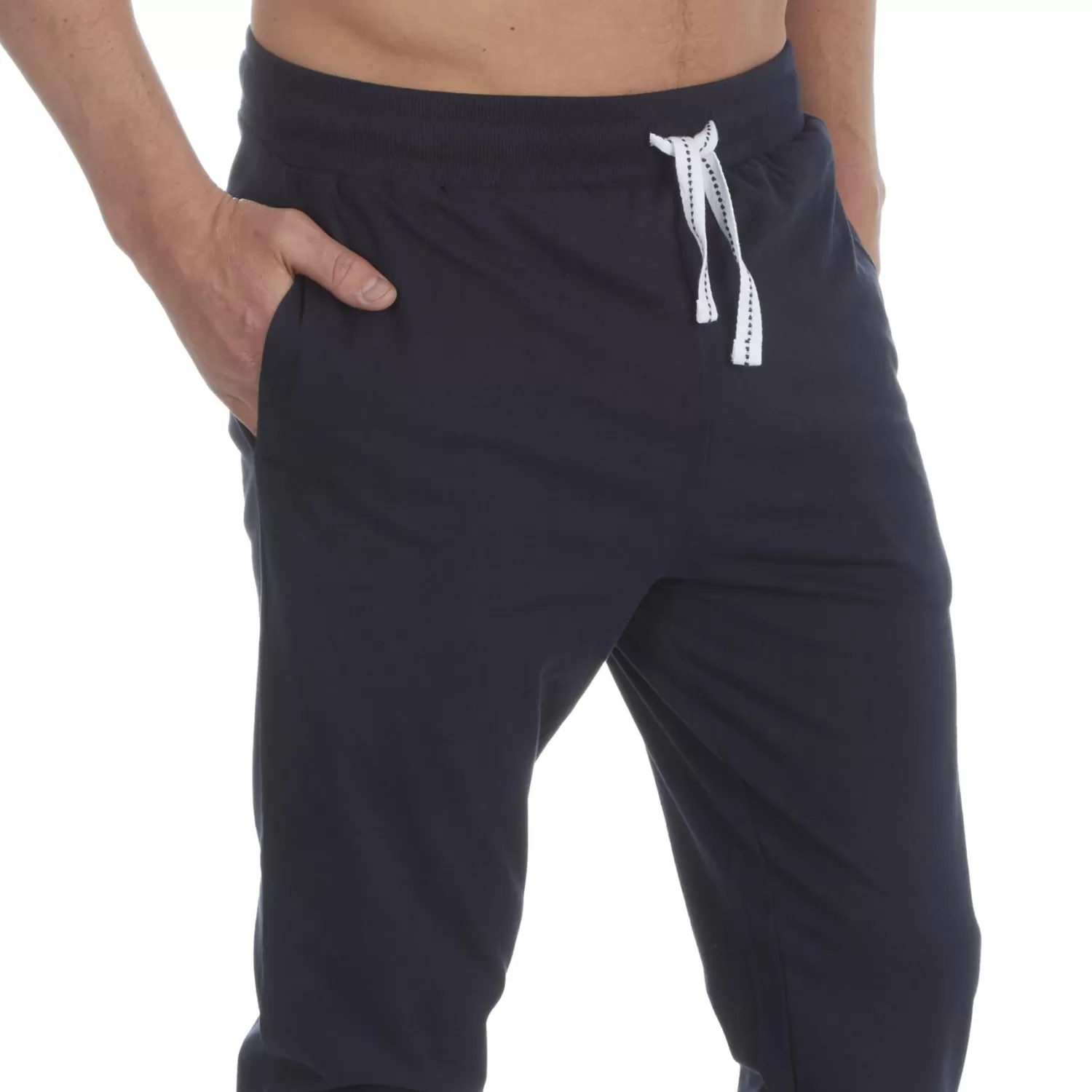 Men Cargo Bay Jersey Lounge Pants - Navy