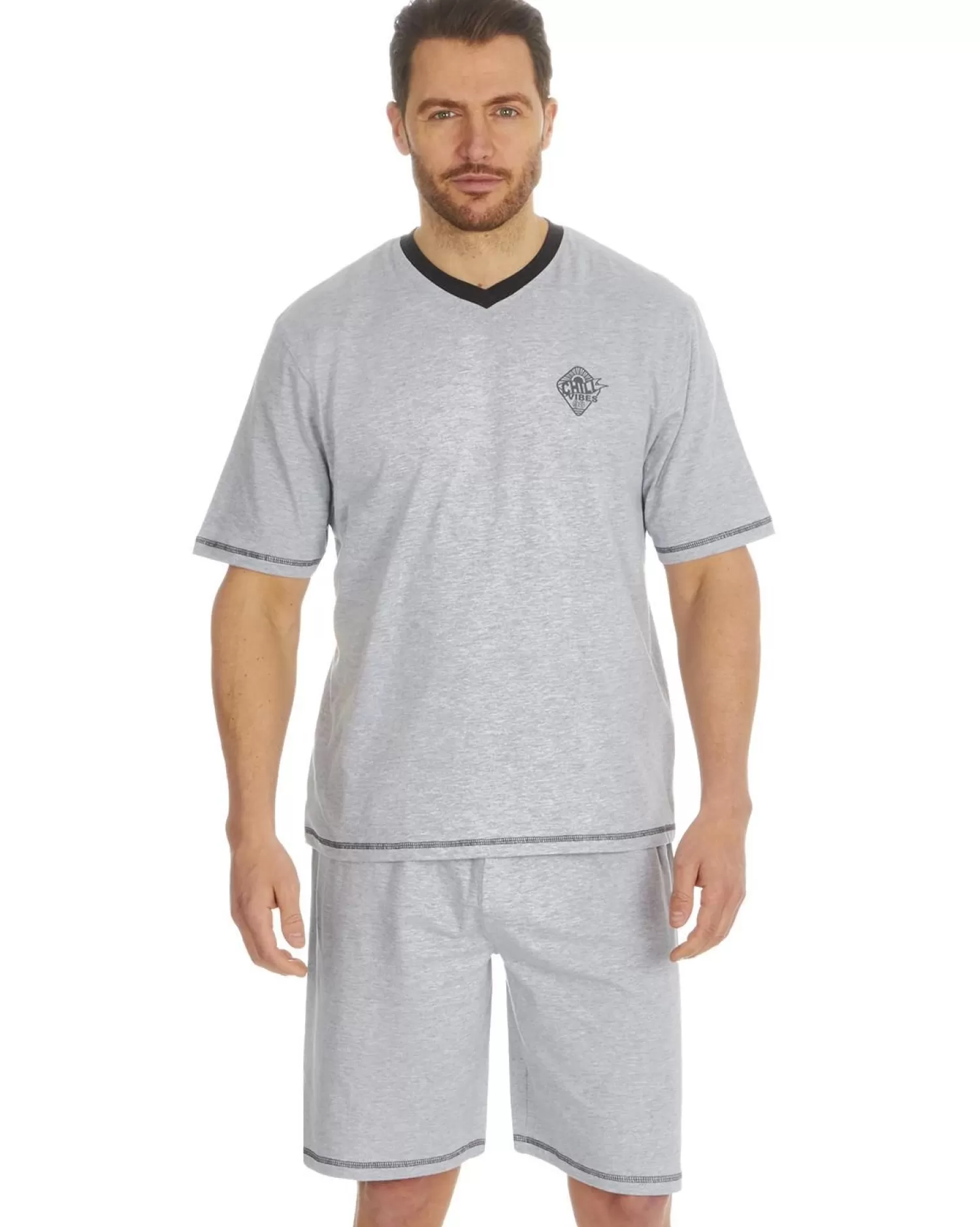 Men Cargo Bay Jersey Pyjamas - Grey