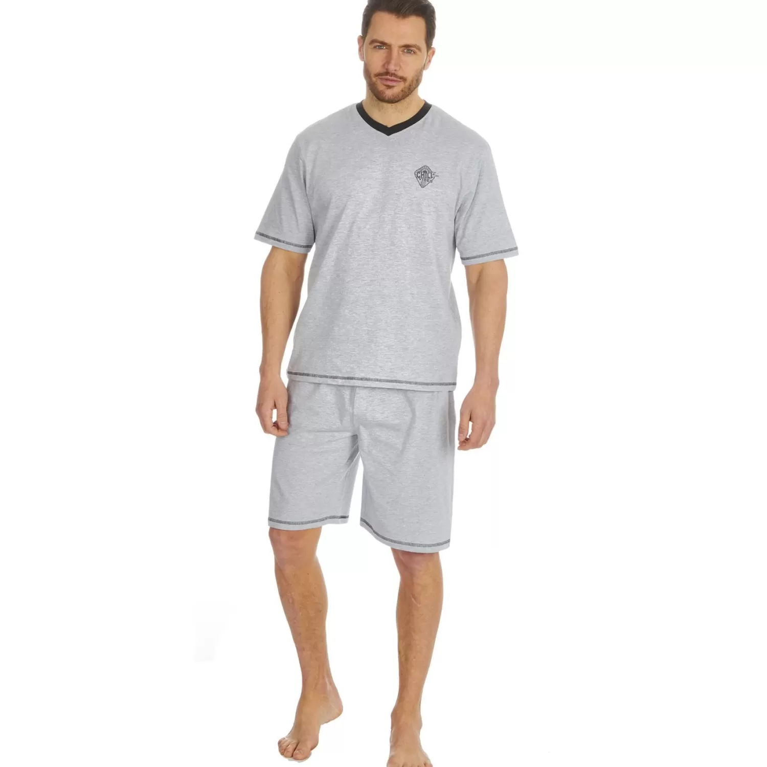 Men Cargo Bay Jersey Pyjamas - Grey