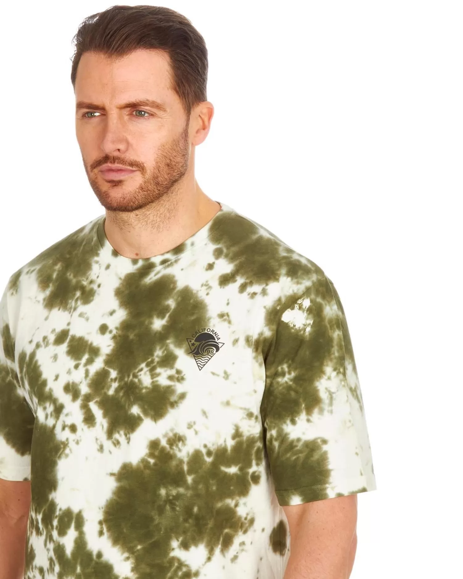 Men Cargo Bay Mens Tie Dye Short Pyjamas - Khaki