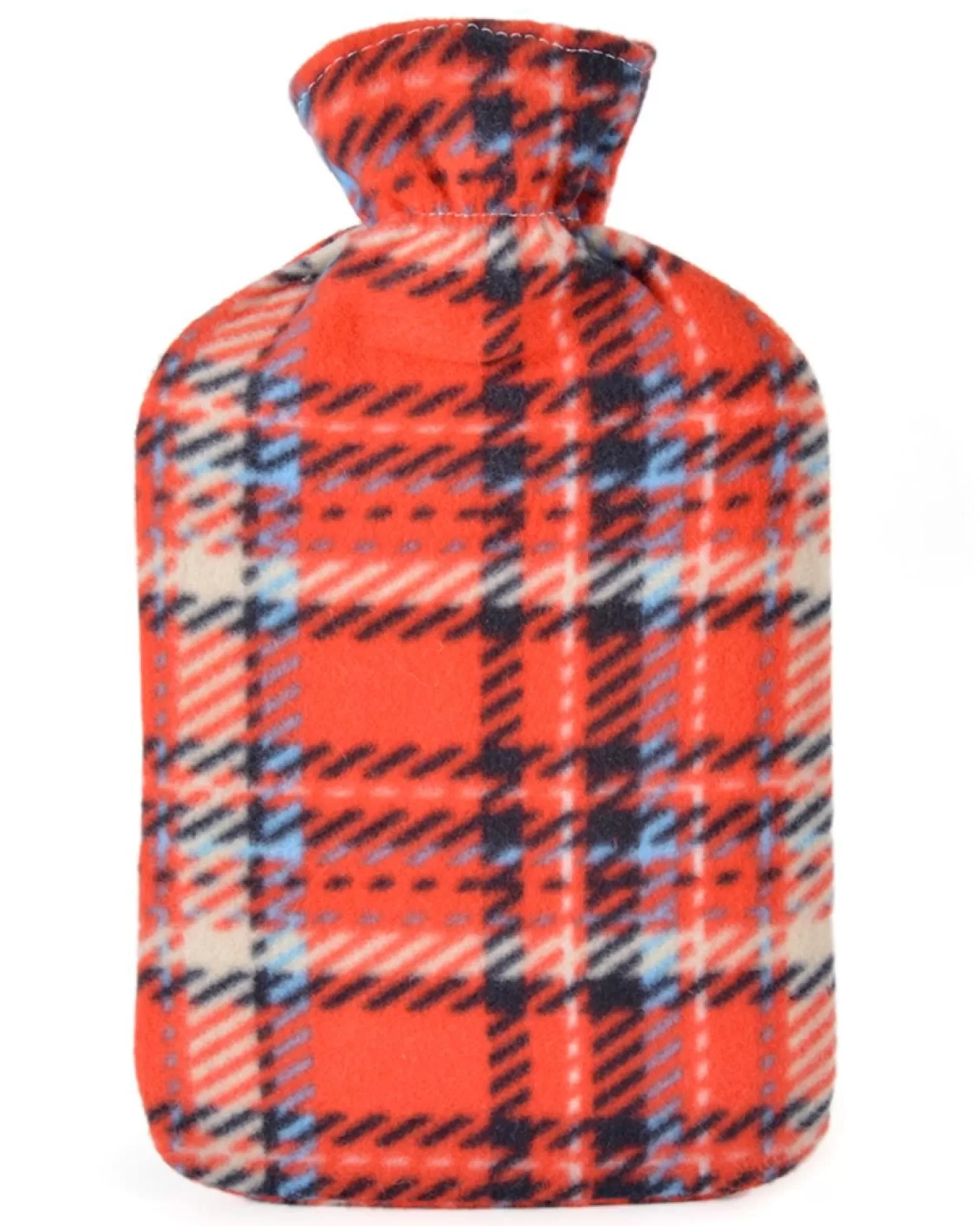 * Check Print Hot Water Bottle - Red