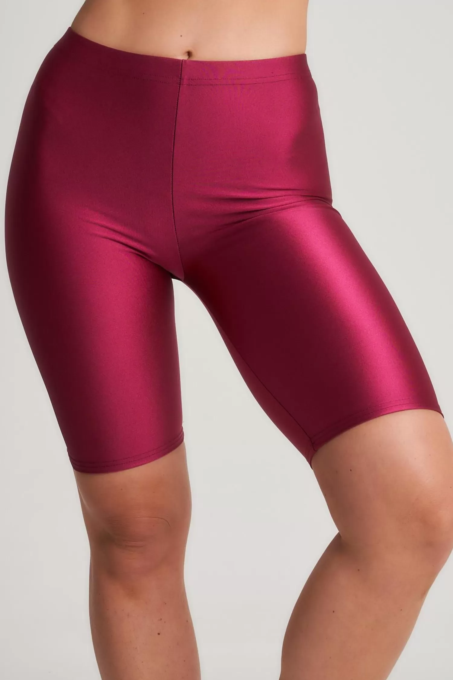 * Shorts & Skirts | Classic Shiny Lycra Cycling Shorts - Maroon