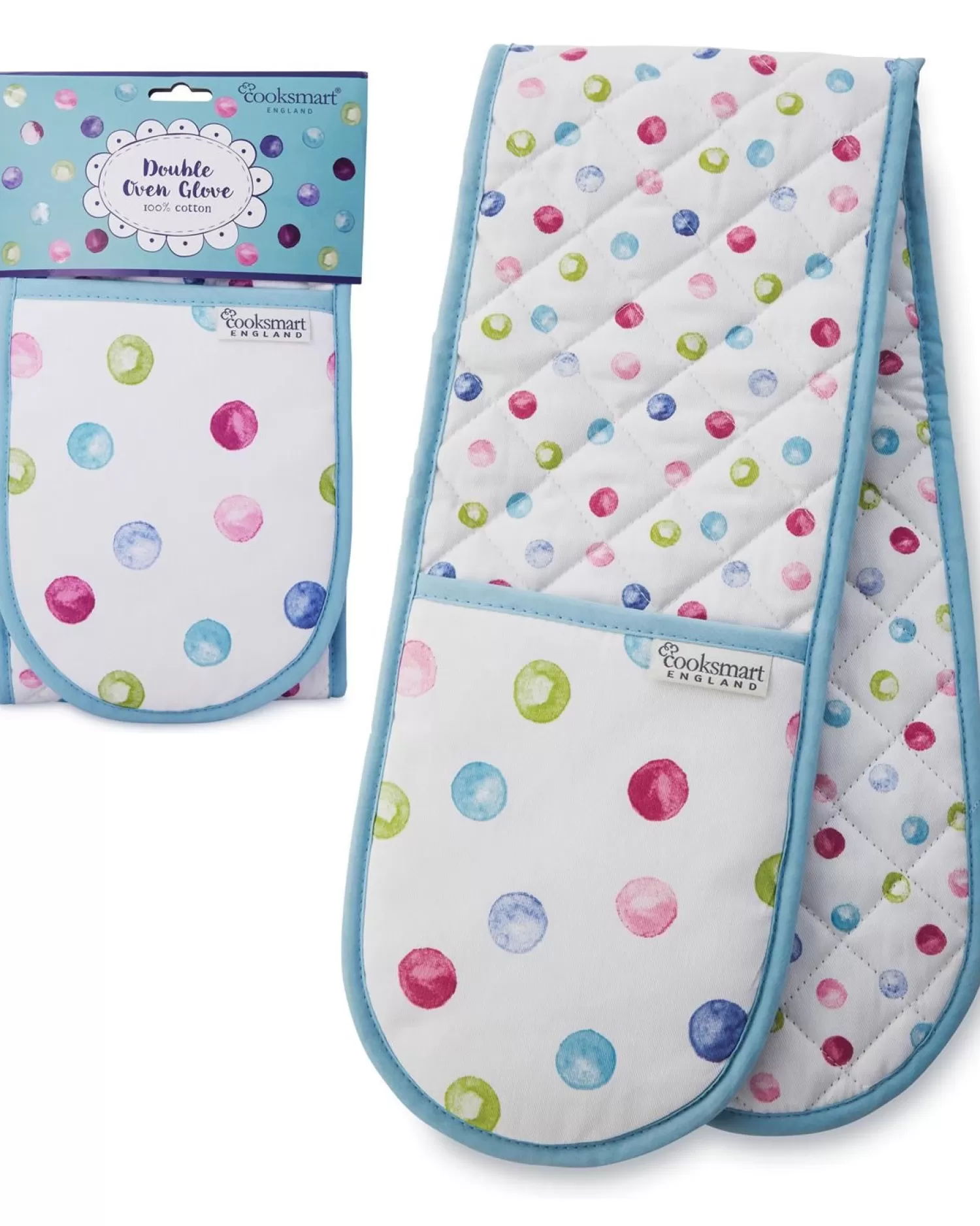 Cooksmart Spotty Dotty Double Oven Glove