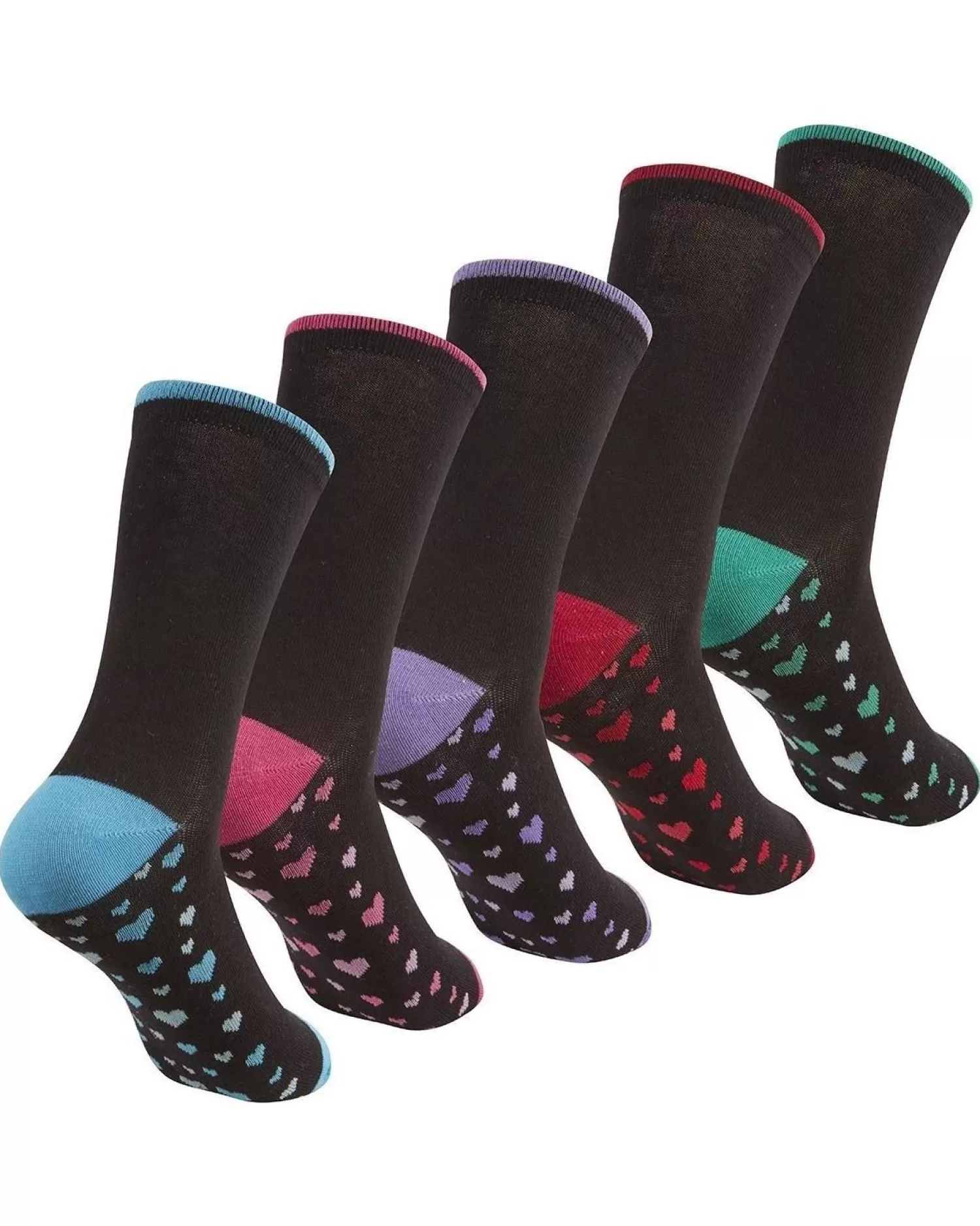 Cottonique Socks | 5 Pack Black Heart Socks