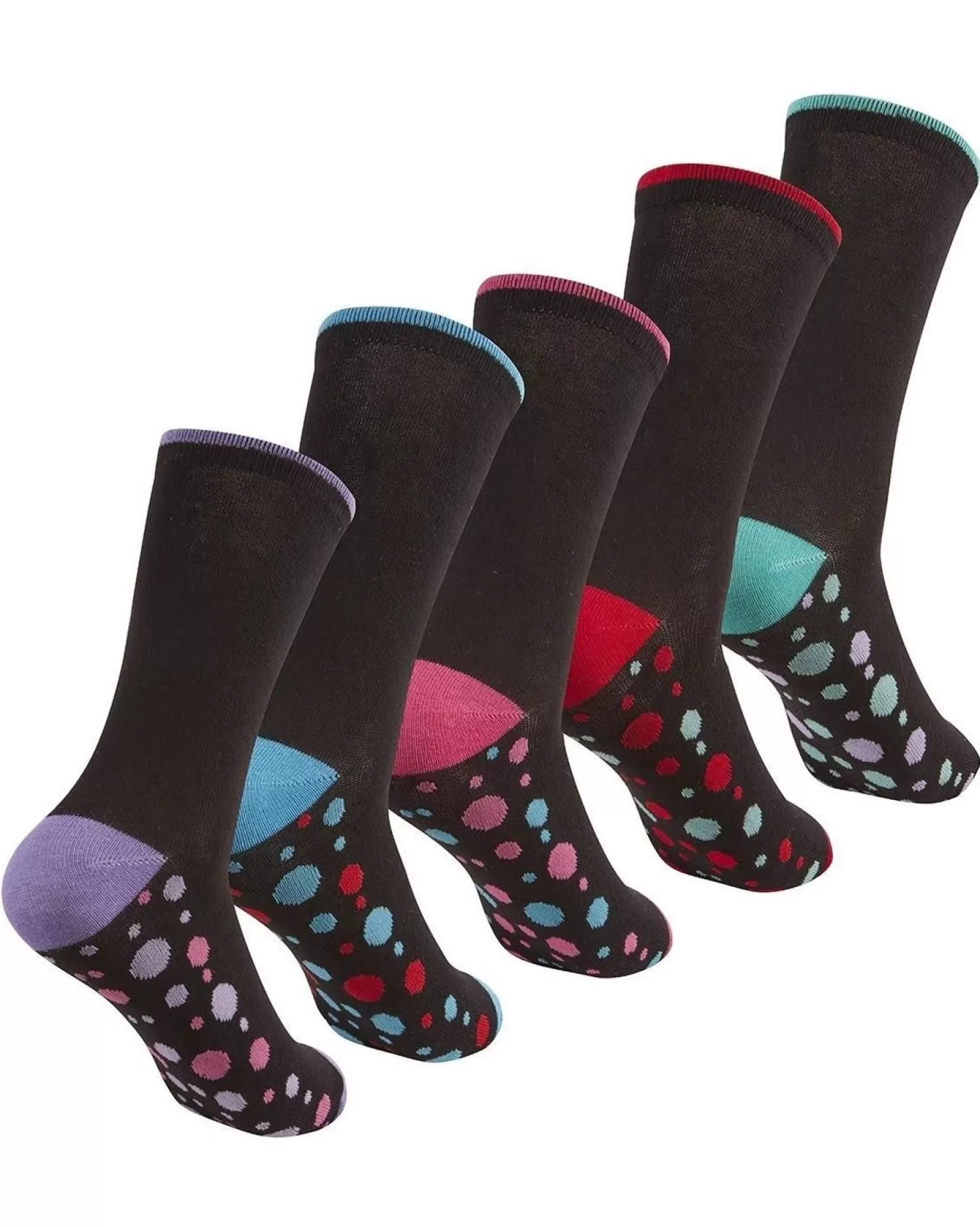 Cottonique Socks | 5 Pack Black Spot Socks