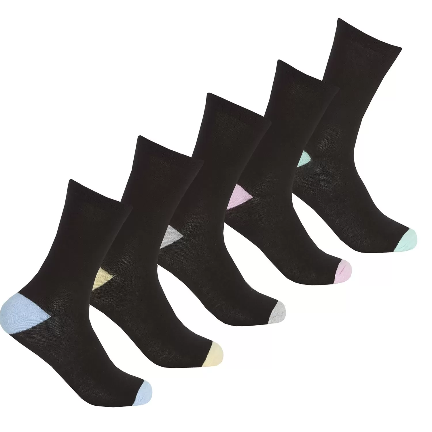 Cottonique Socks | Womens 5 Pack Marl Socks - Pastels