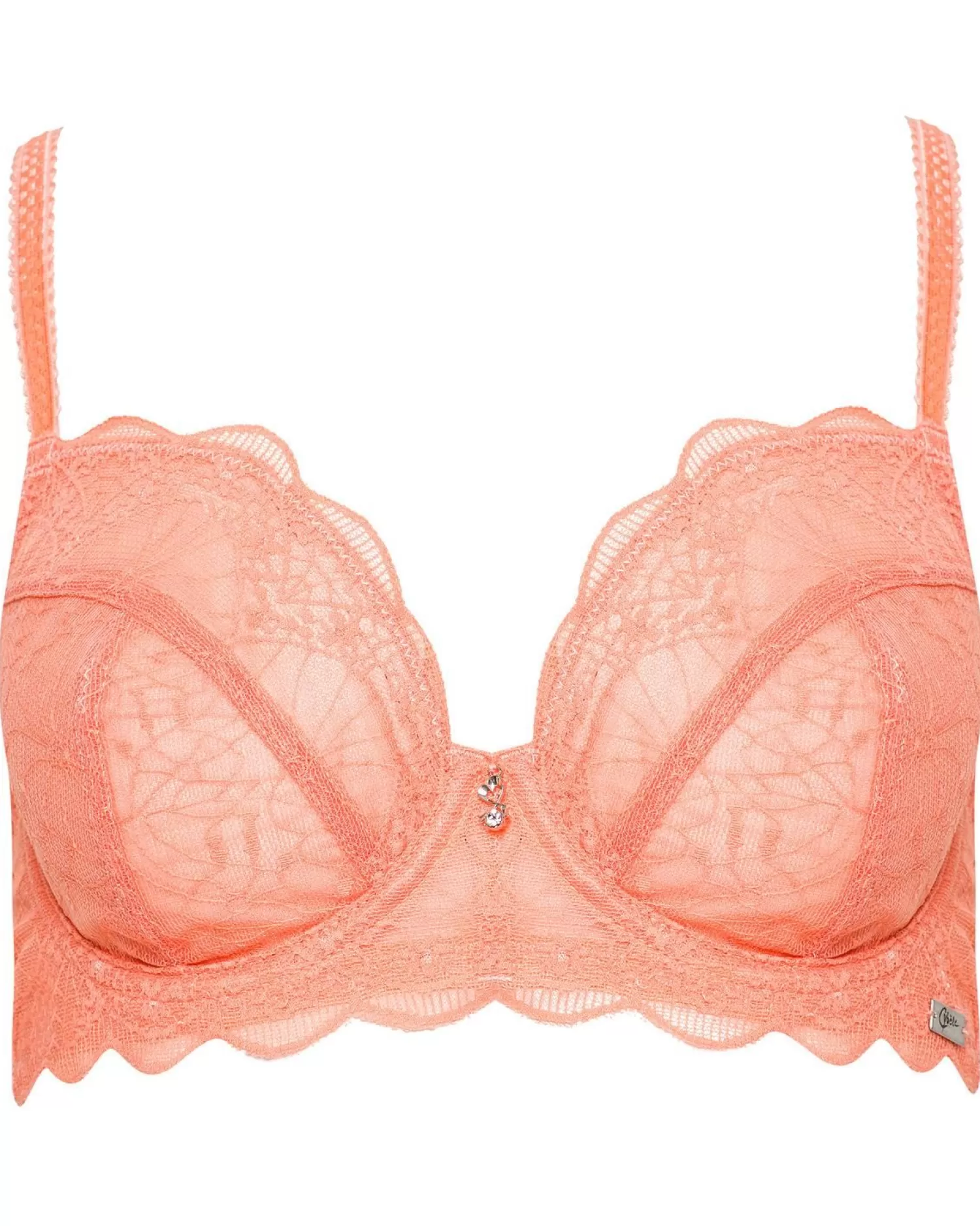 * Bras | Cybele By Naturana Sheer Lace Balcony Bra - Apricot