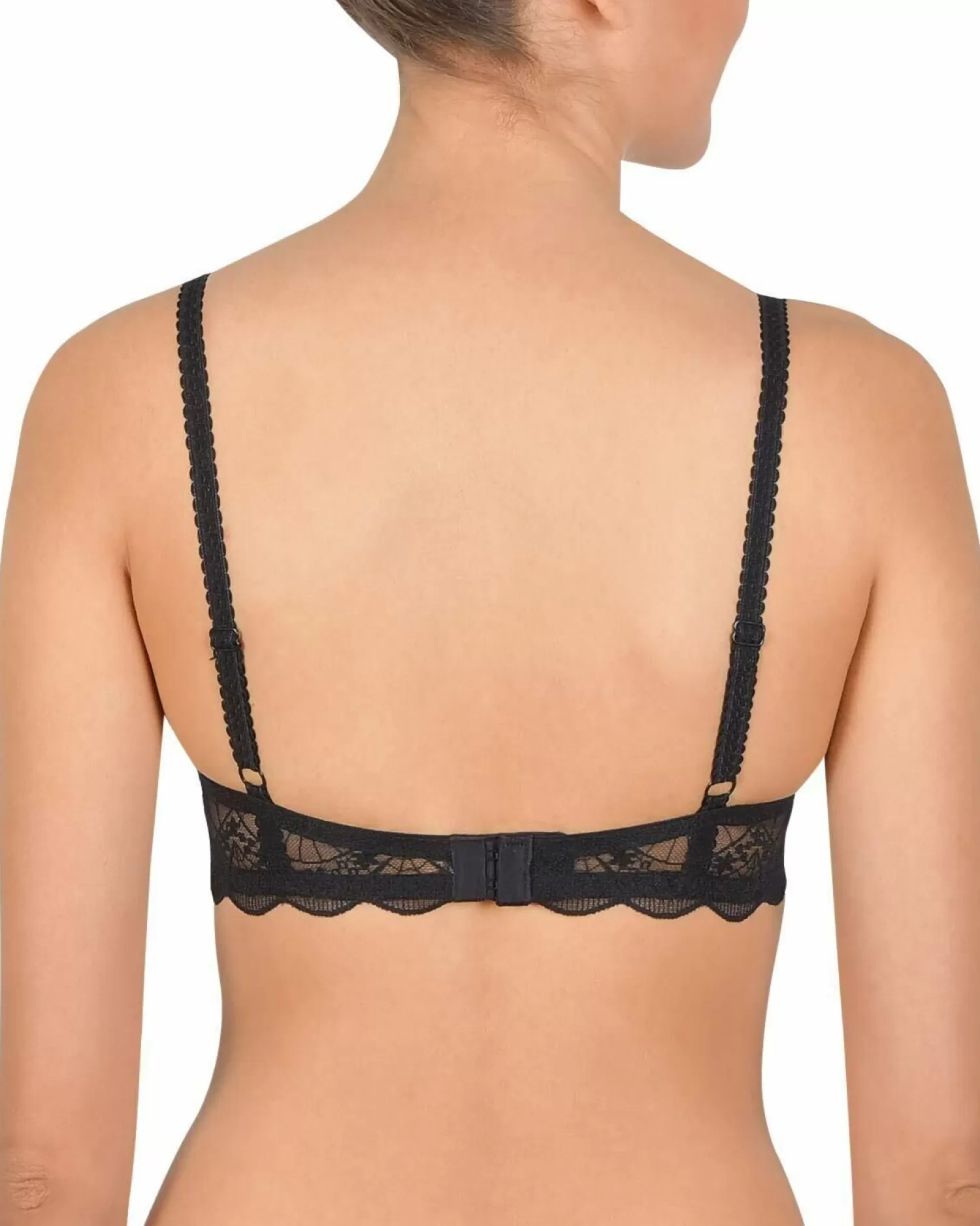 * Bras | Cybele By Naturana Sheer Lace Balcony Bra - Black