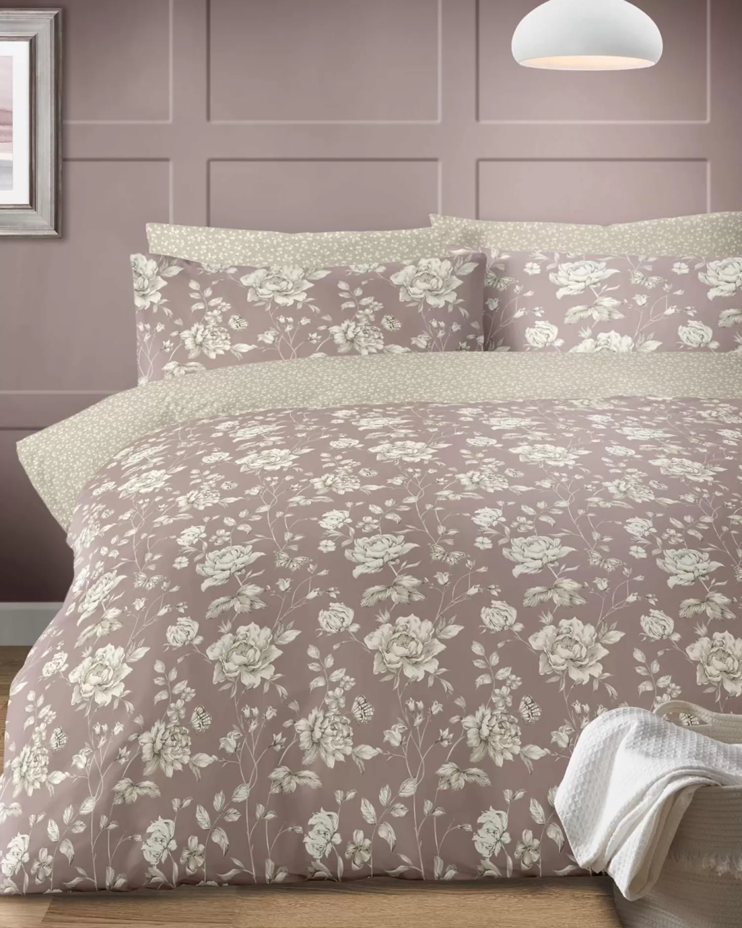 * Design Studio Wild Peony Duvet Set - Blush