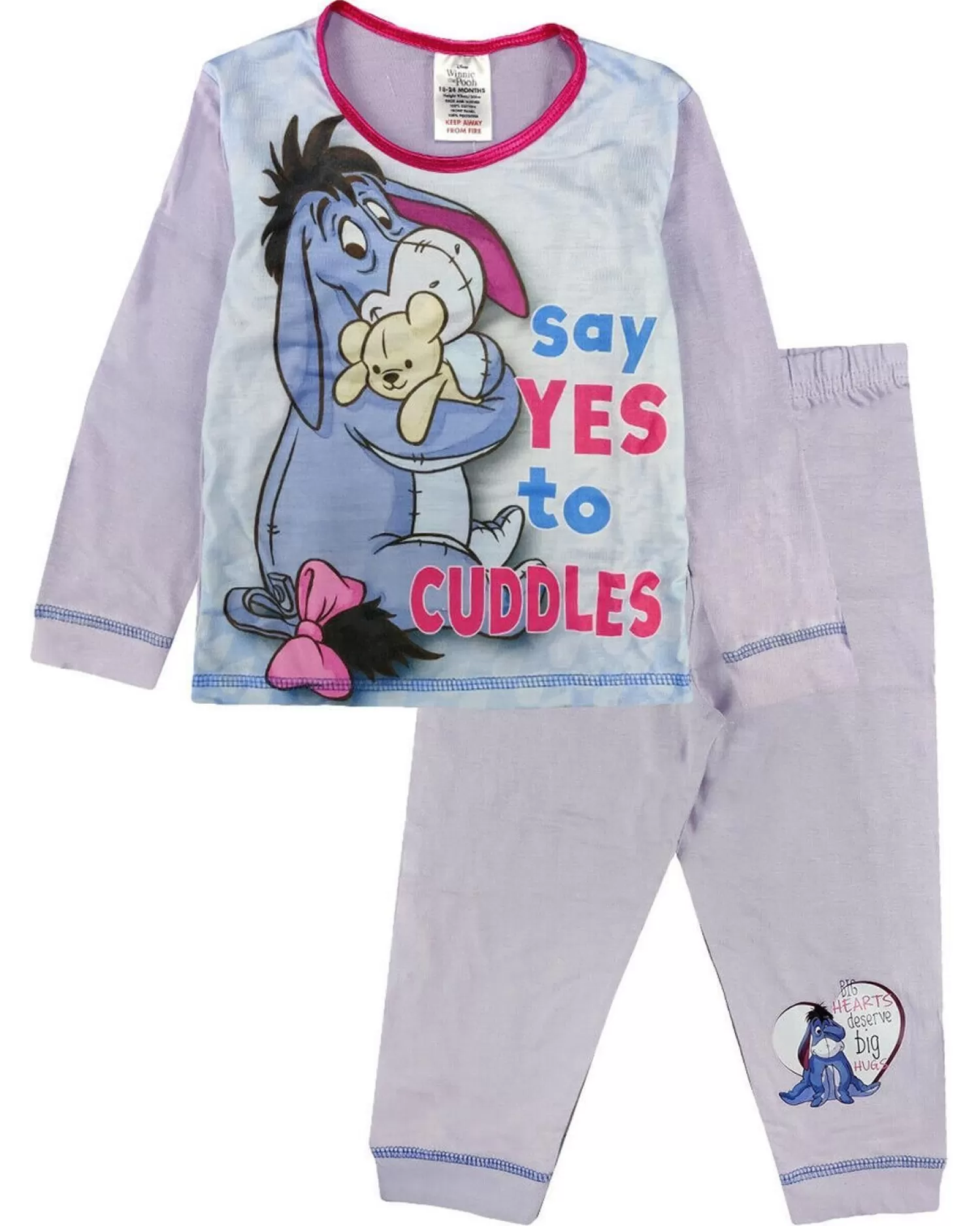 Kids Disney Girls Eeyore Say Yes To Cuddles Pyjamas