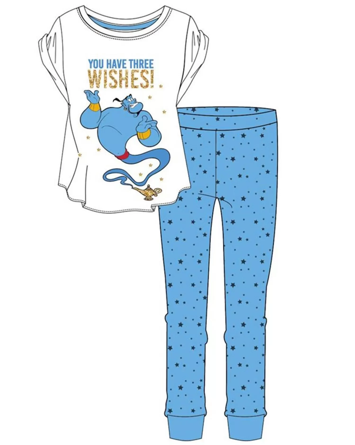 Disney Pyjamas | Womens Aladdin Three Wishes Pyjamas