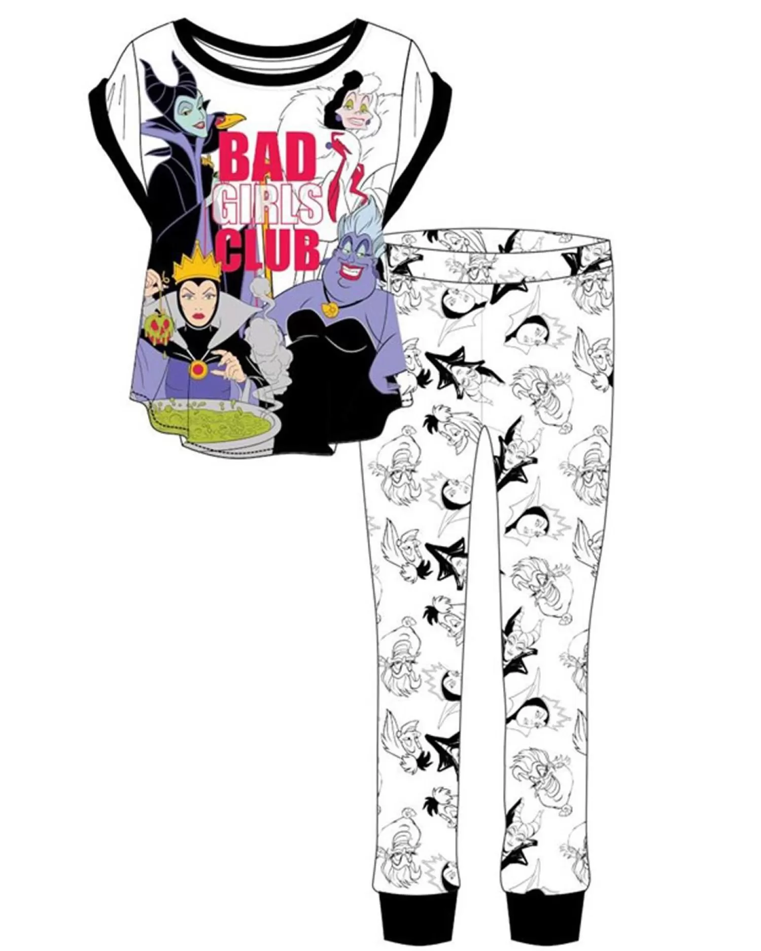 Disney Pyjamas | Womens Villains Bad Girls Club Pyjamas