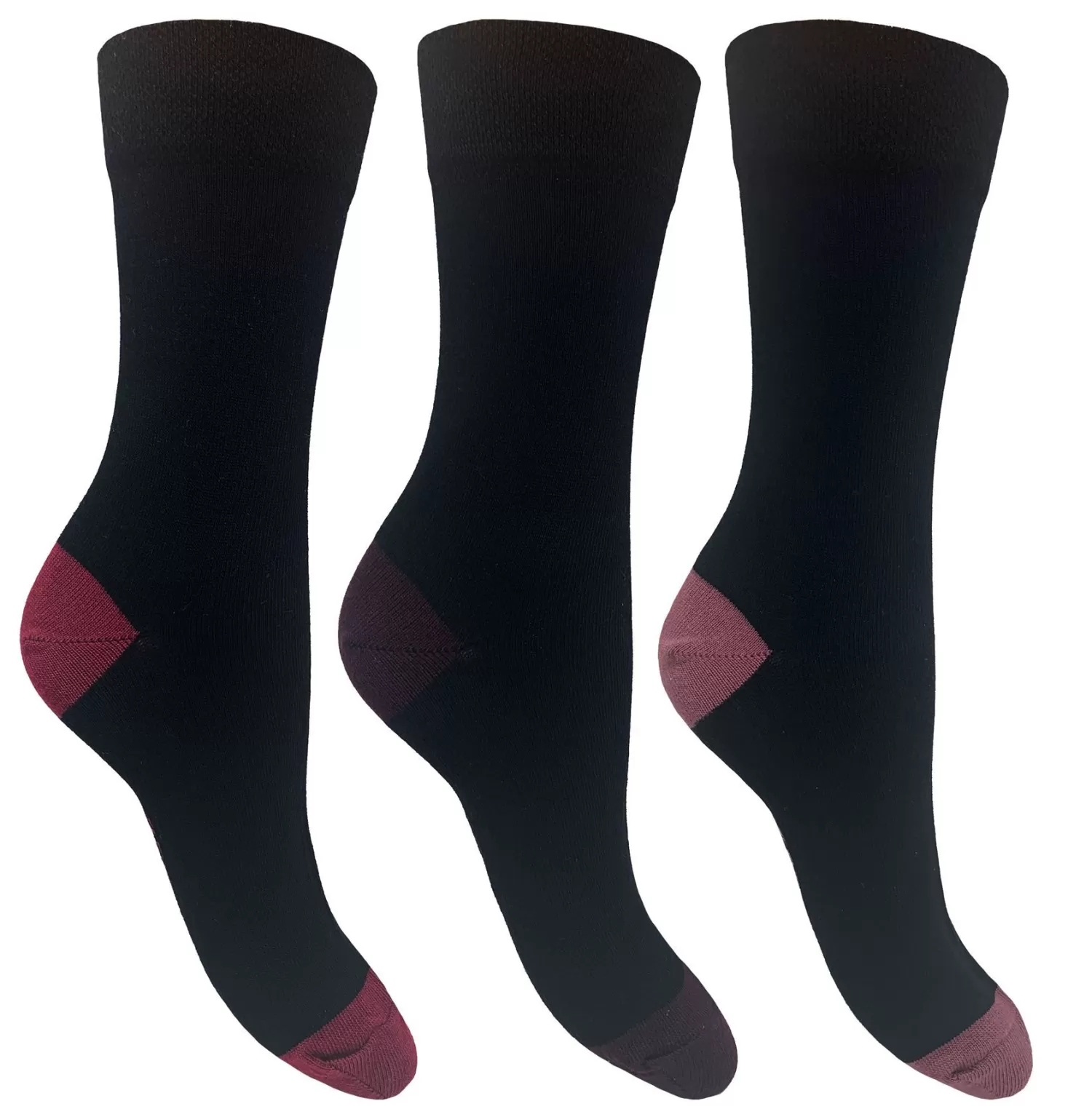 Flexitop Socks | 3 Pack Womens Bamboo Socks - Black