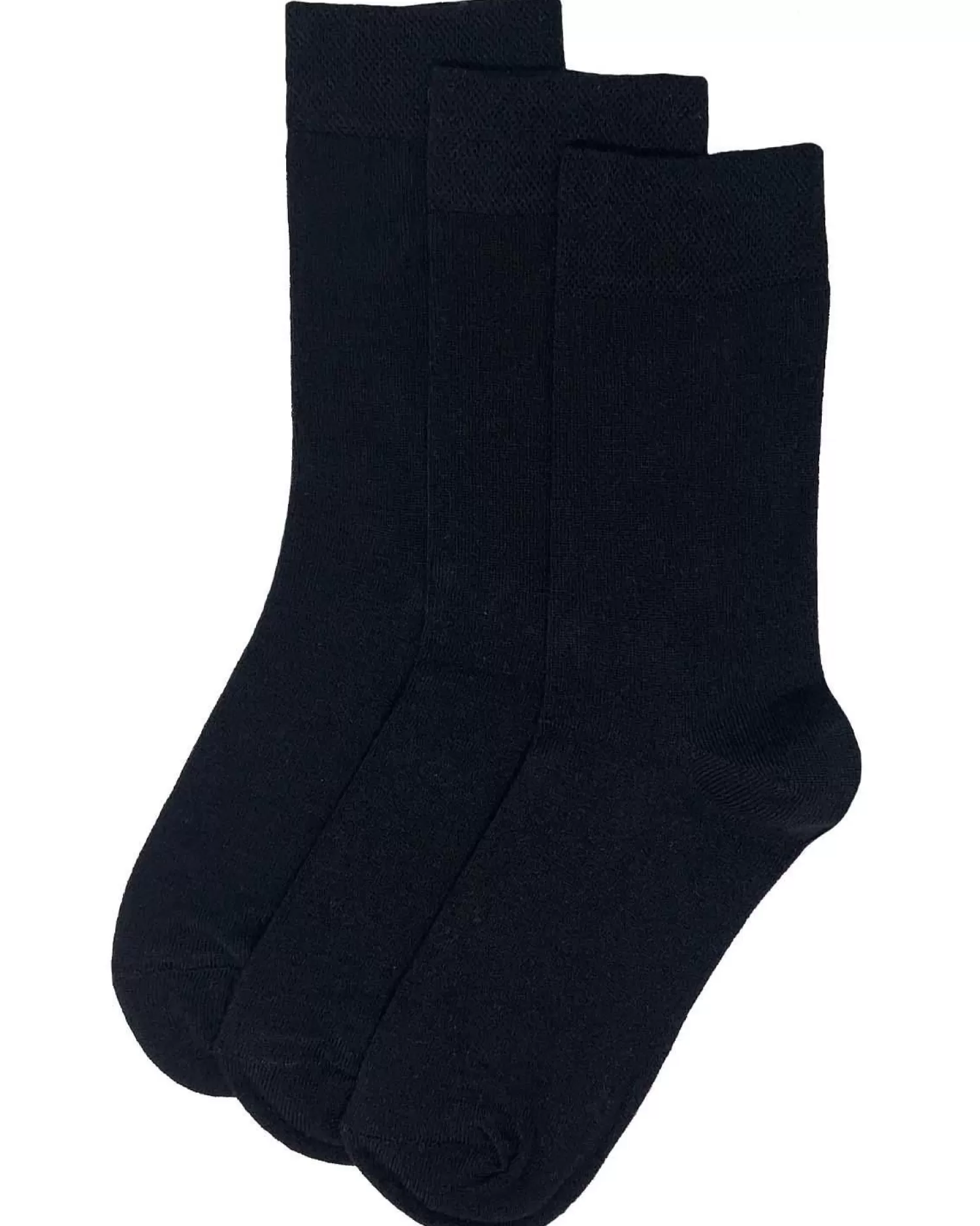 Flexitop Socks | 3 Pack Womens Cotton Rich Socks - Black