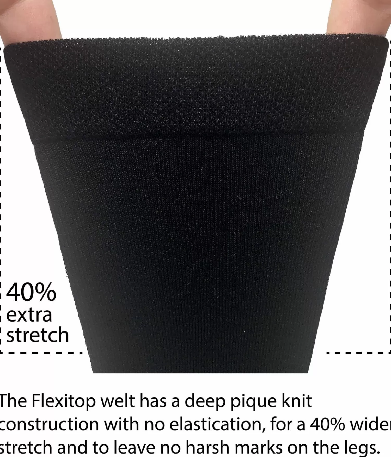 Flexitop Socks | 5 Pack Womens Cotton Rich Socks - Black Floral