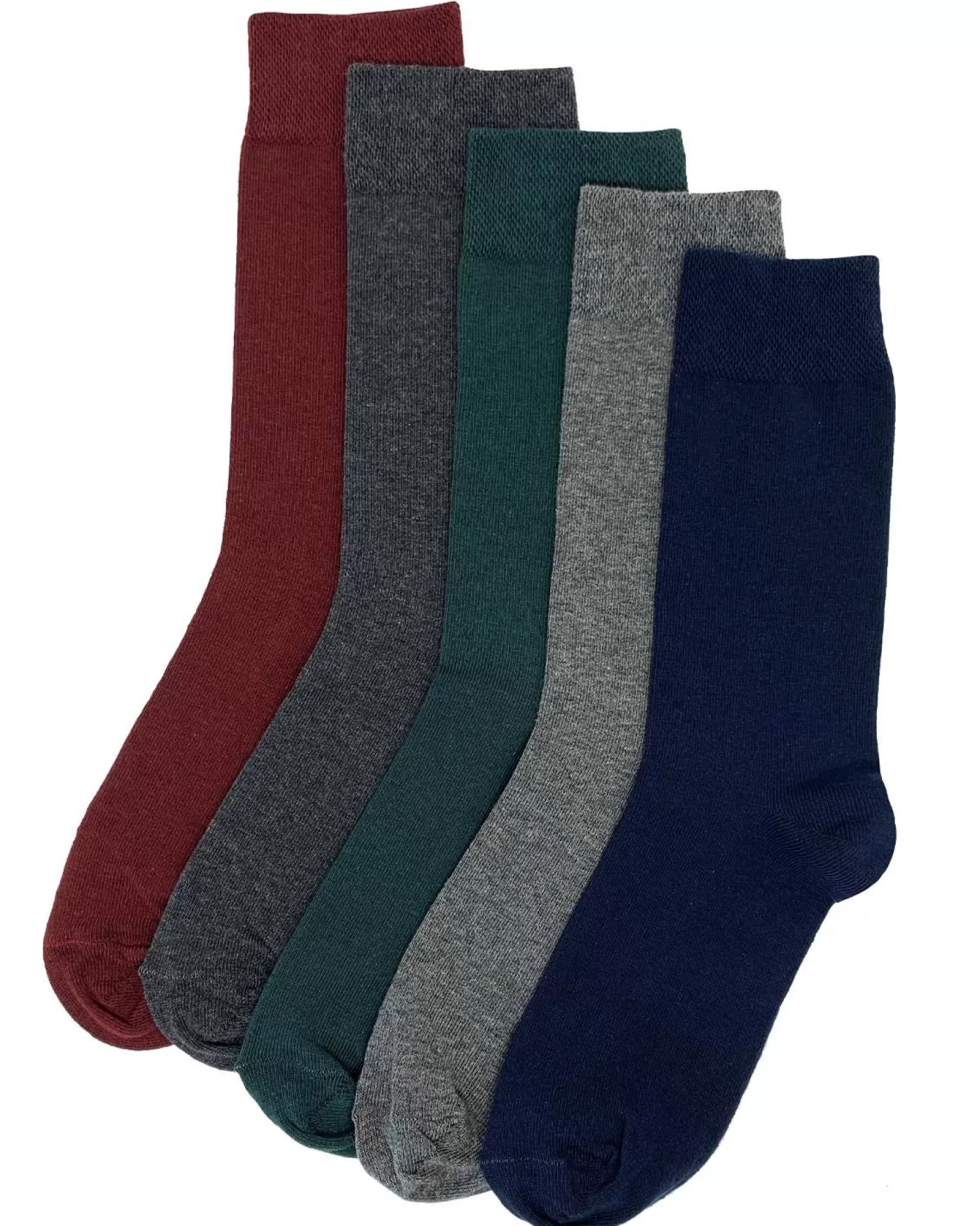 Men Flexitop Mens 5 Pack Dress Socks - Dark Mix