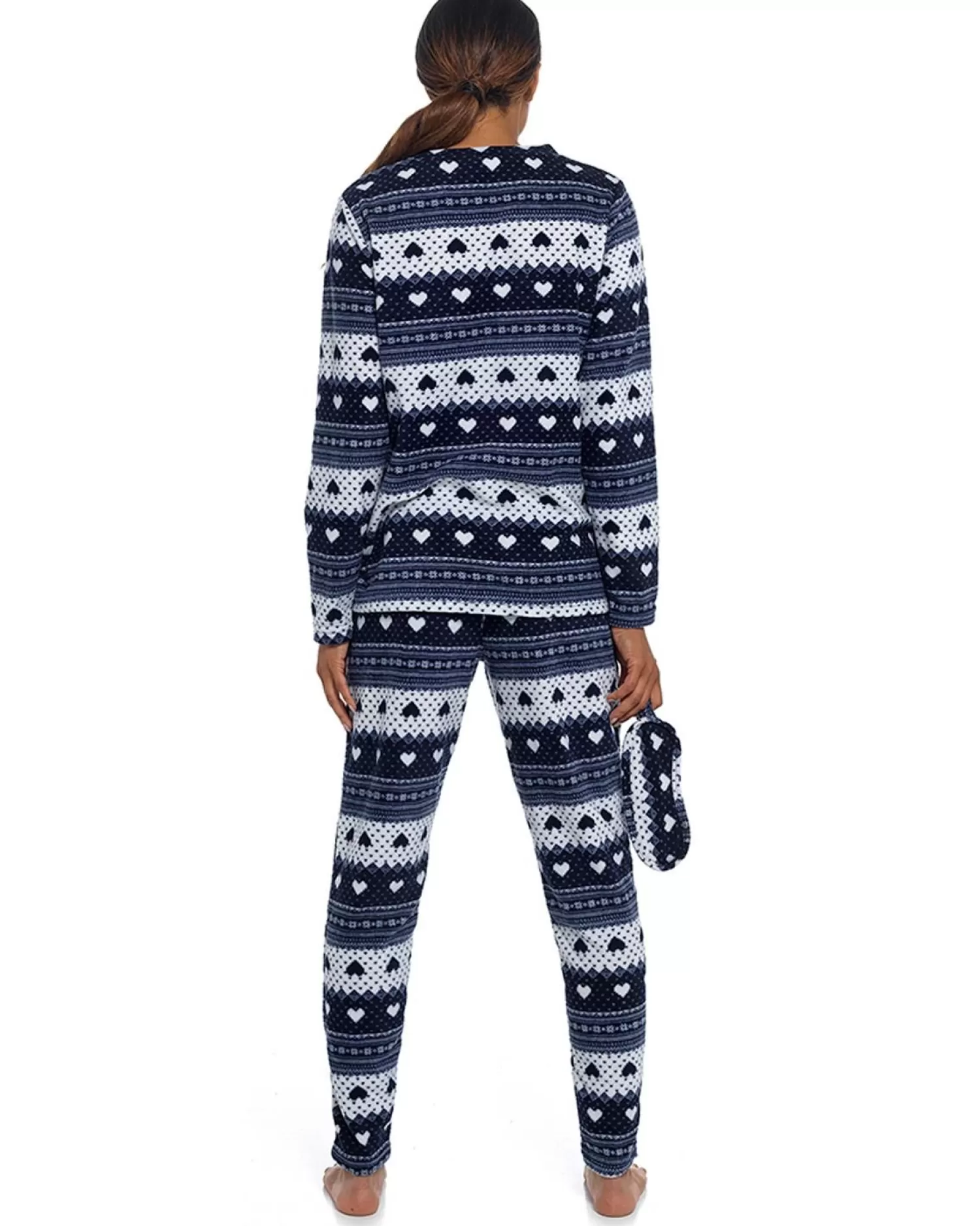 Follow That Dream Pyjamas | Fairisle Fleece Pyjamas - Navy