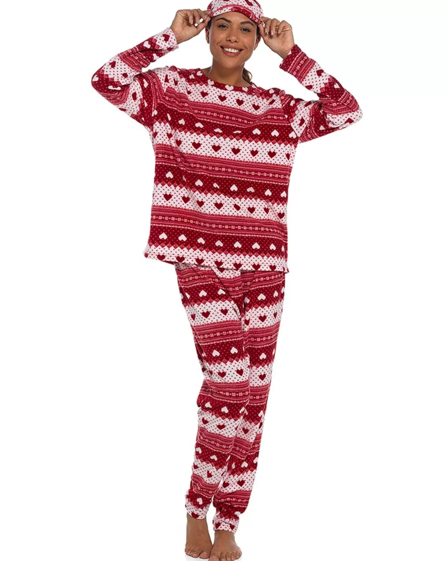 Follow That Dream Pyjamas | Fairisle Fleece Pyjamas - Red