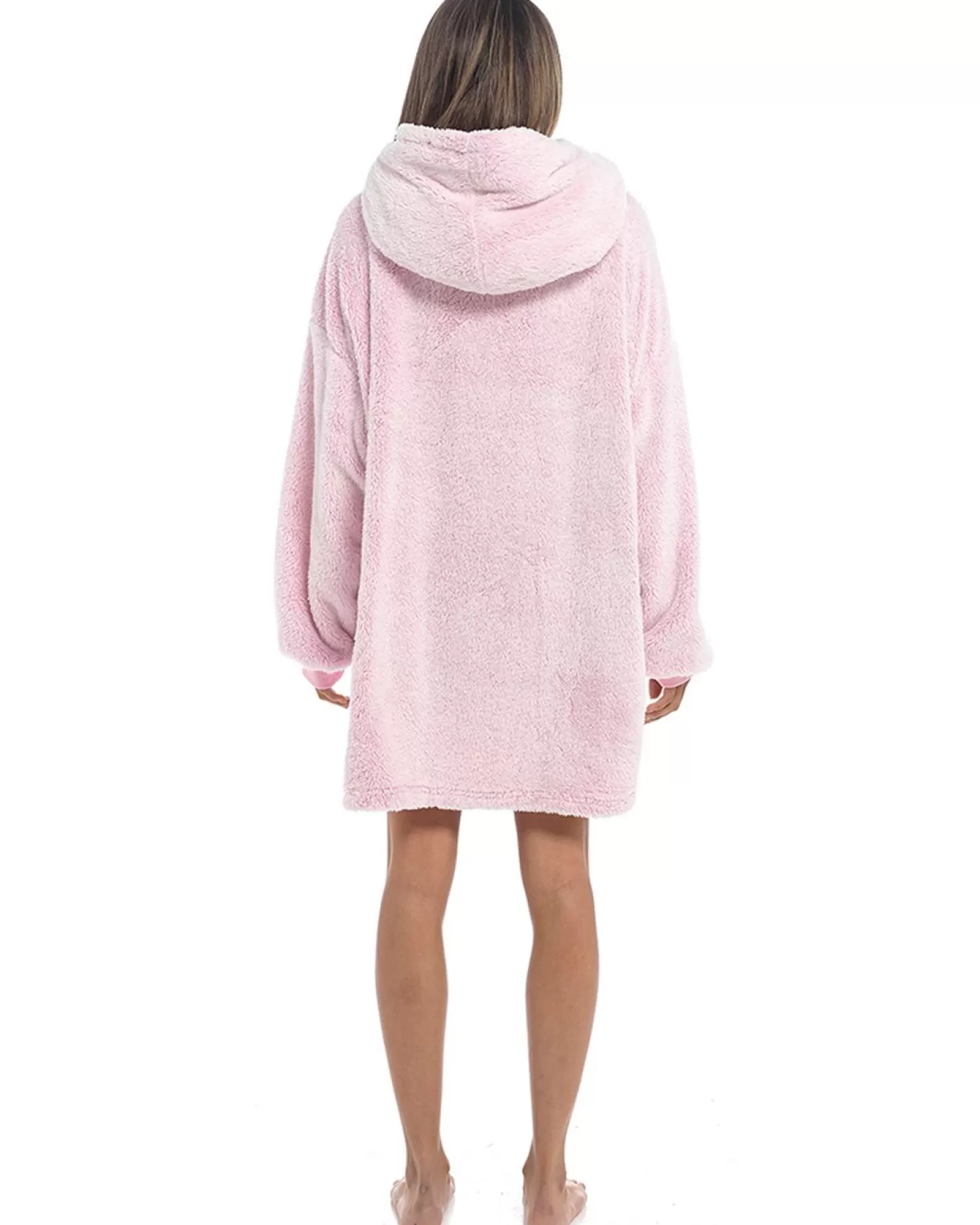 Follow That Dream Loungewear | Fluffy Sherpa Oversized Hoodie - Pink
