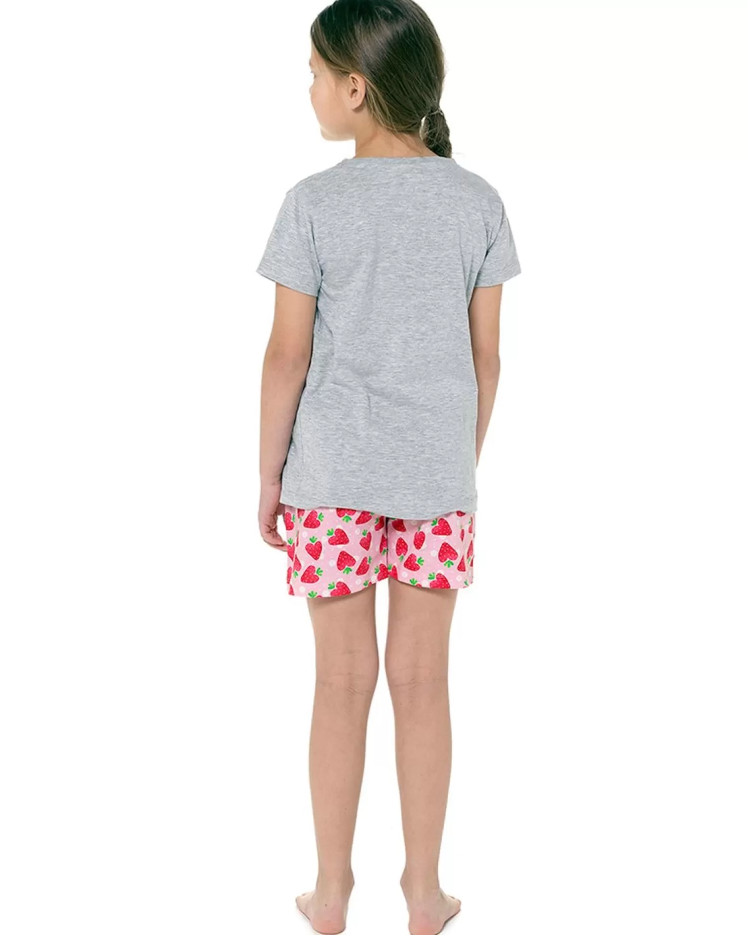 Kids Follow That Dream Girls Strawberry Short Pyjamas