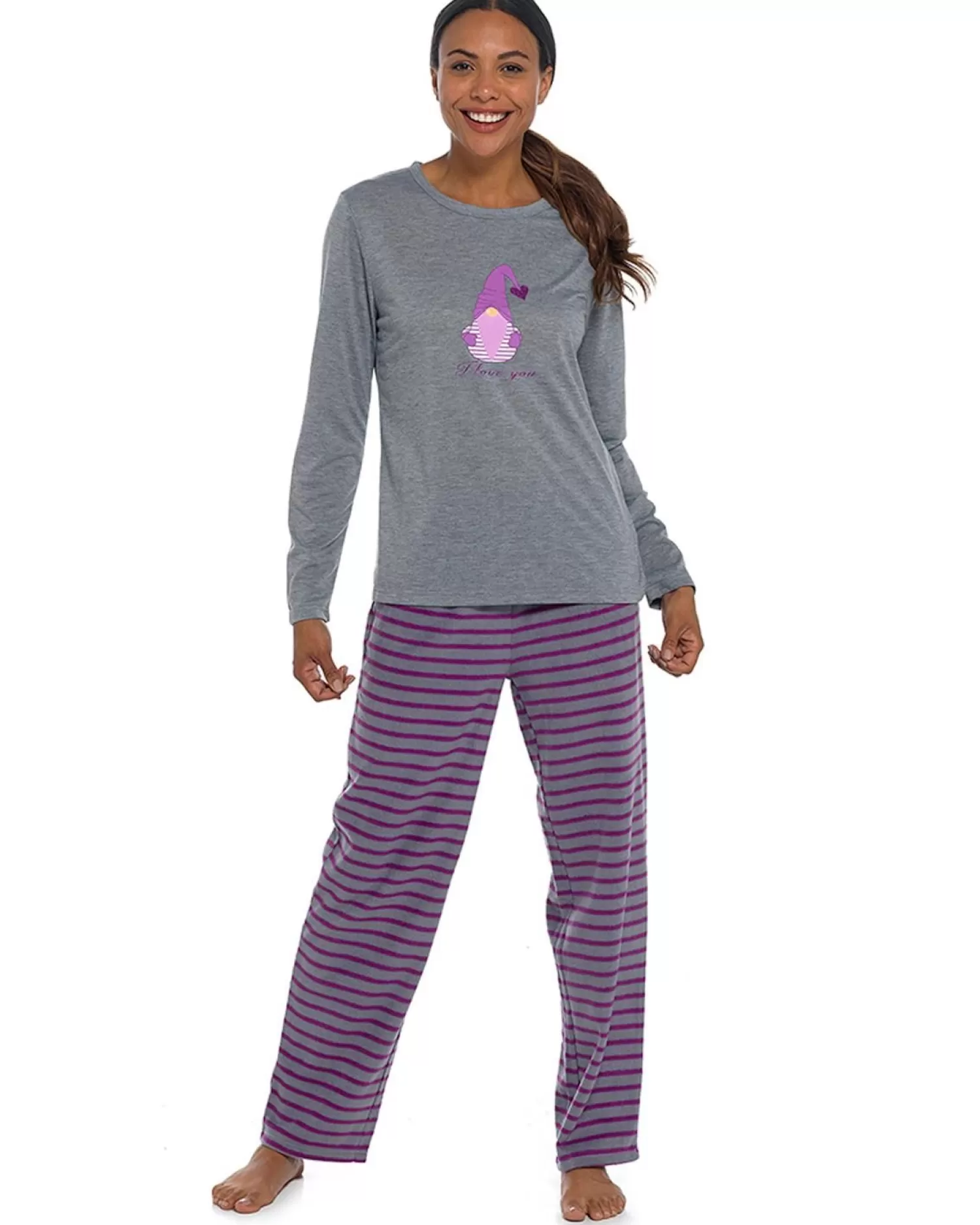 Follow That Dream Pyjamas | Grey Gnome Jersey & Fleece Pyjamas