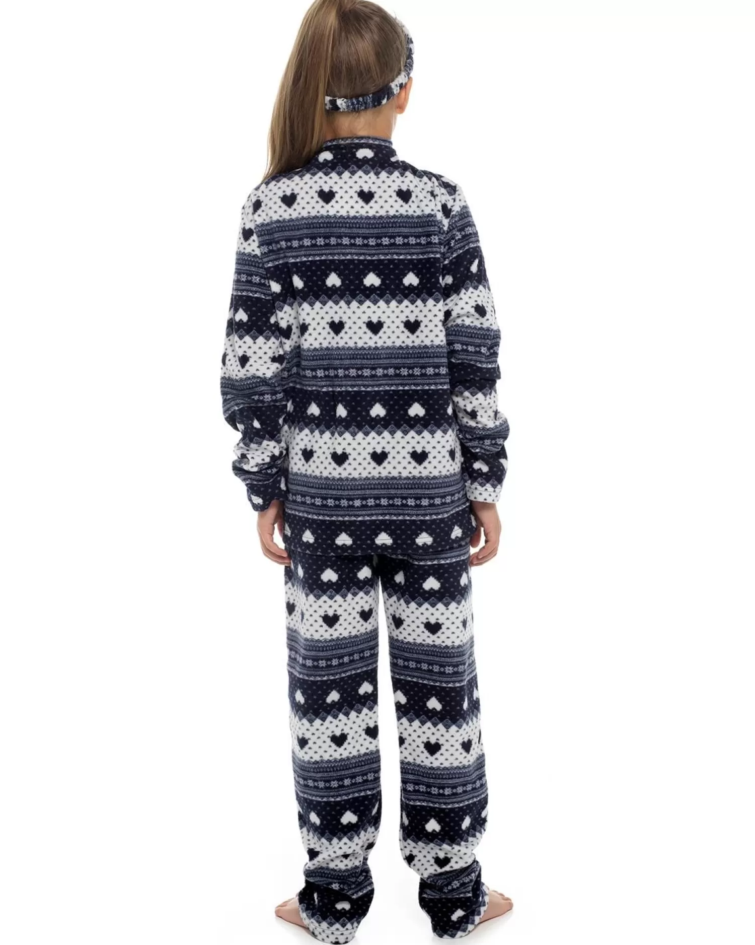 Kids Follow That Dream Kids Fairisle Fleece Pyjamas - Navy