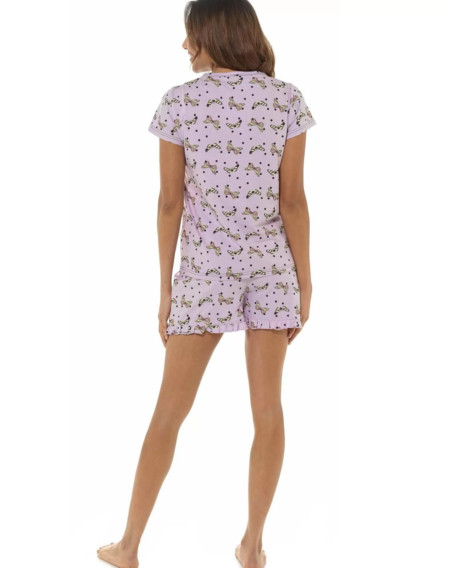 Follow That Dream Pyjamas | Lilac Spot & Butterfly Short Pyjamas