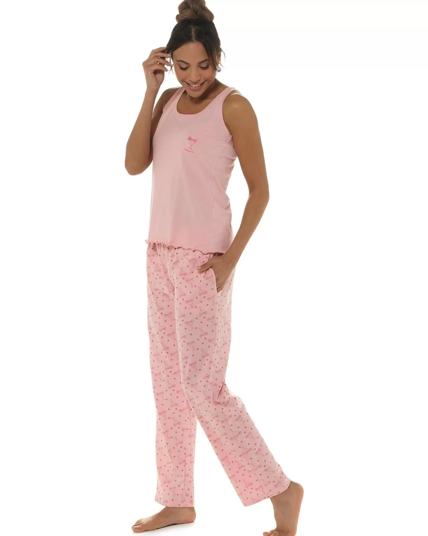 Follow That Dream Pyjamas | Pink Margarita Long Pyjamas