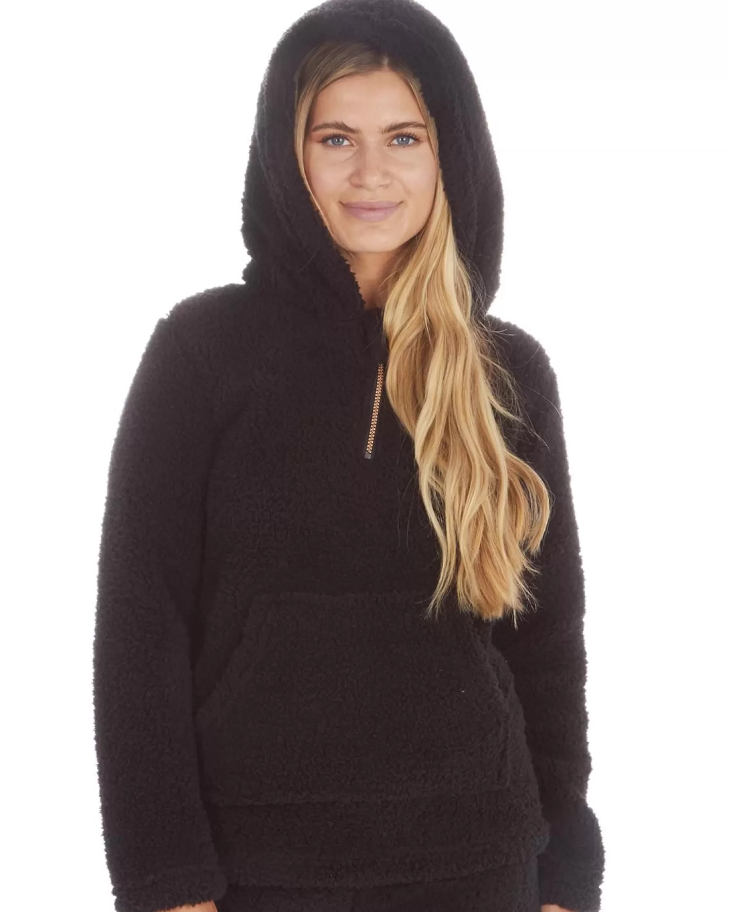 Forever Dreaming Loungewear | Borg Hoodie - Black