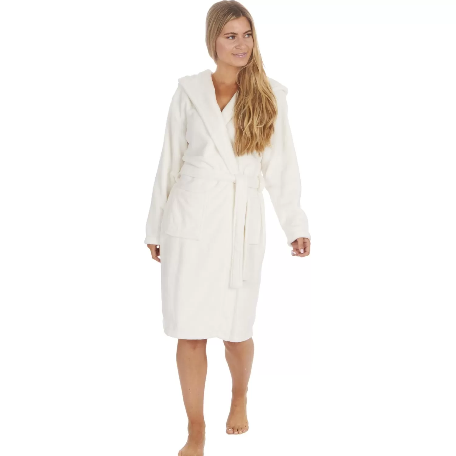 Forever Dreaming Dressing Gowns | Hooded Dressing Gown - Cream