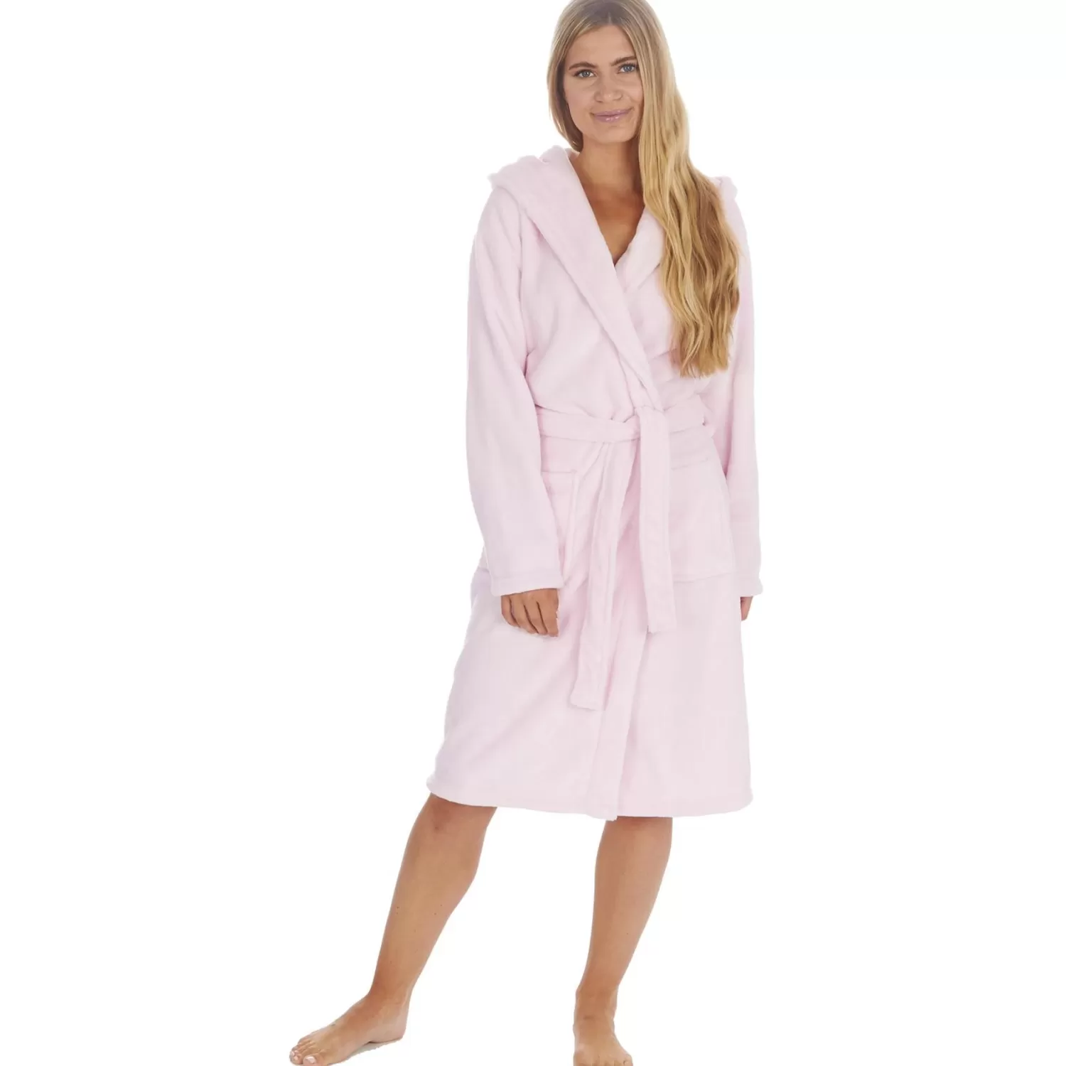 Forever Dreaming Dressing Gowns | Hooded Dressing Gown - Pink