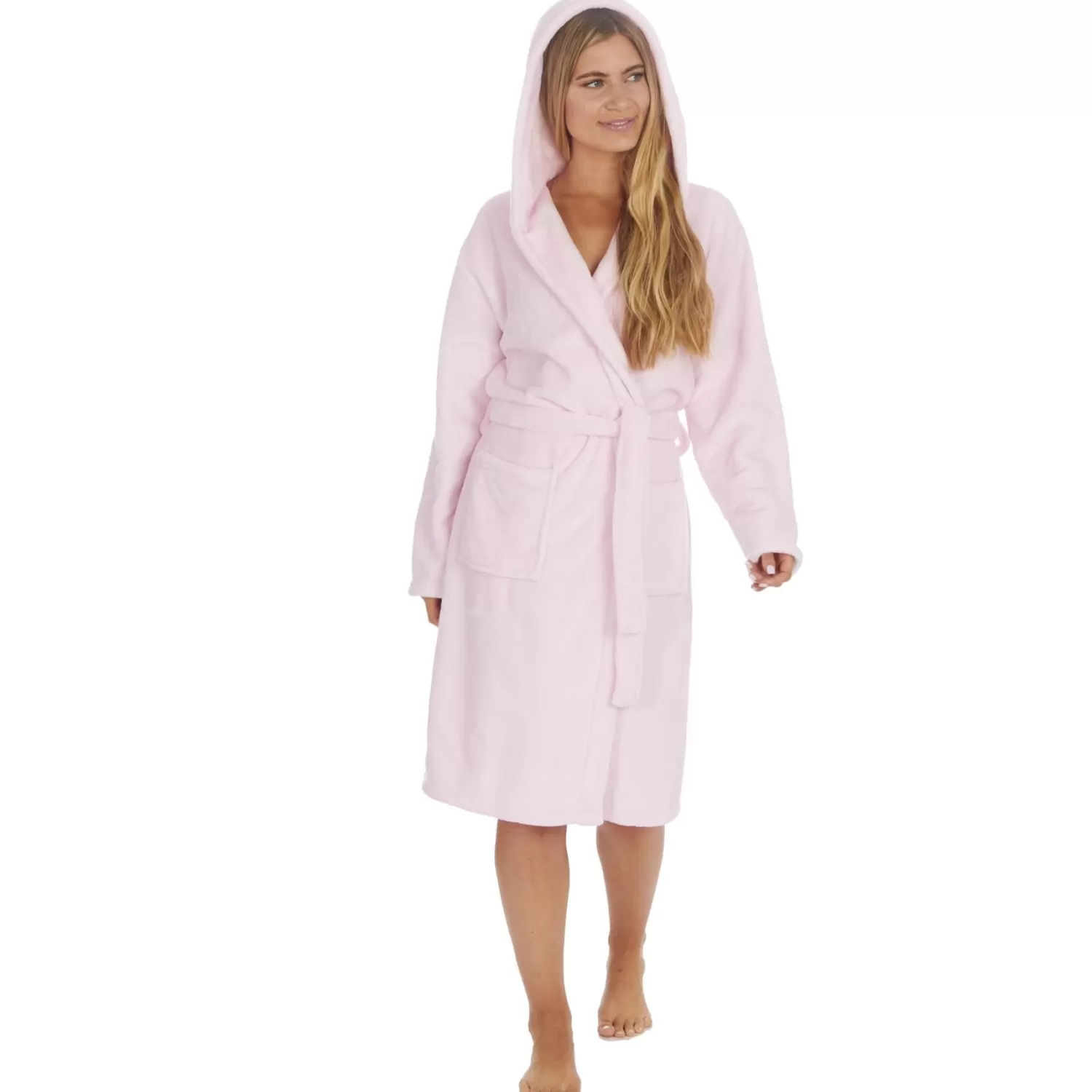 Forever Dreaming Dressing Gowns | Hooded Dressing Gown - Pink