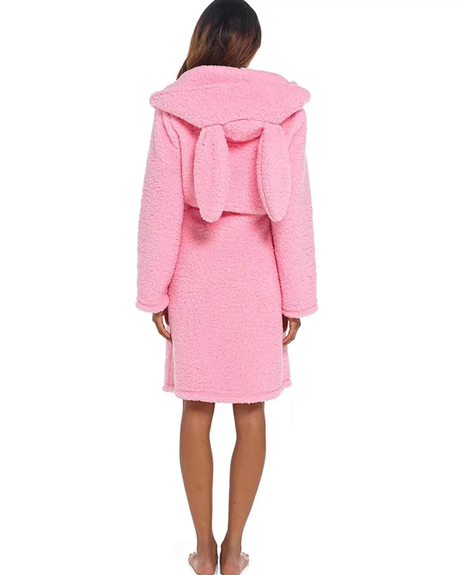 Foxbury Dressing Gowns | Bunny Sherpa Fleece Dressing Gown - Pink