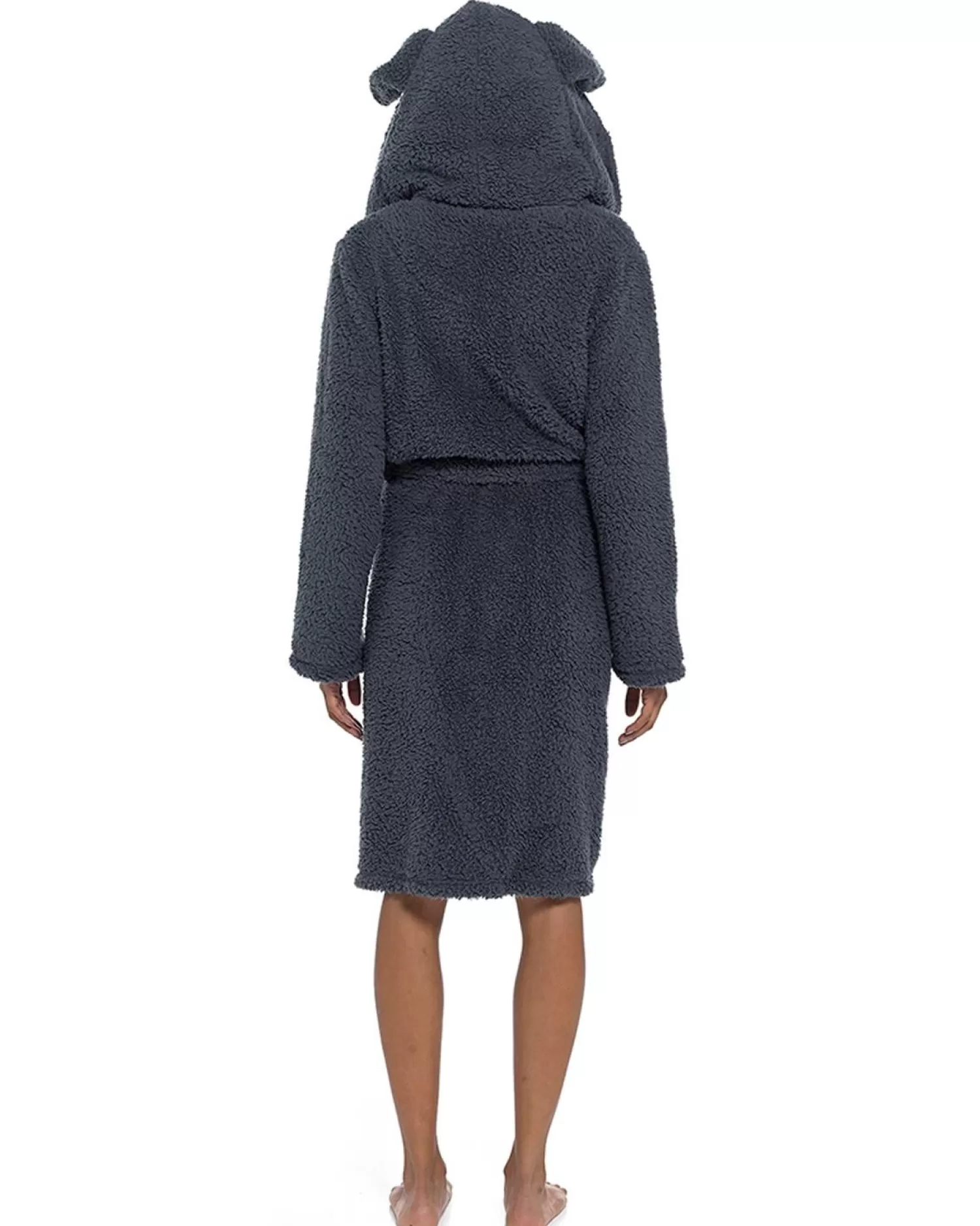 Foxbury Dressing Gowns | Dog Sherpa Fleece Dressing Gown - Charcoal