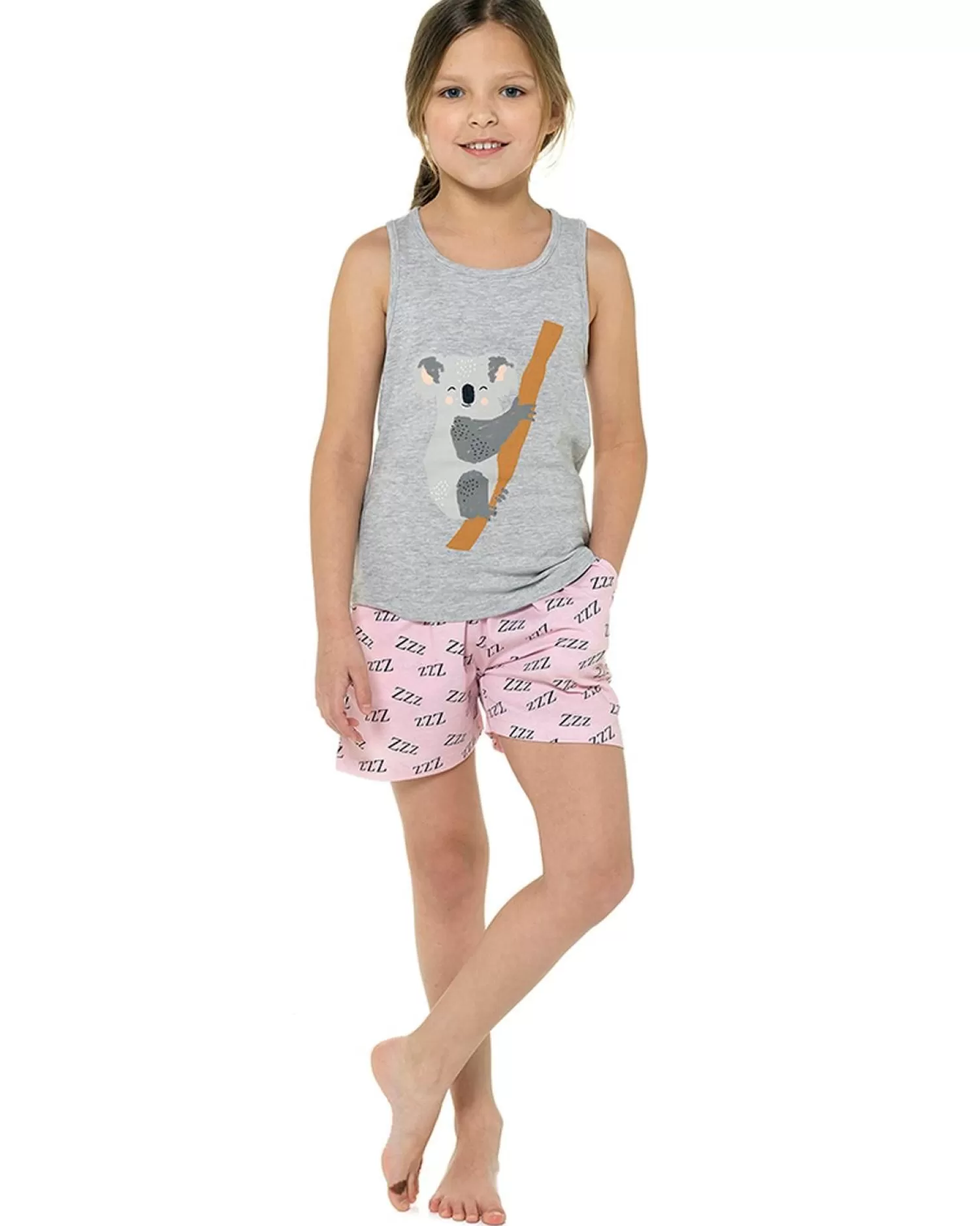 Kids Foxbury Girls Koala Short Pyjamas