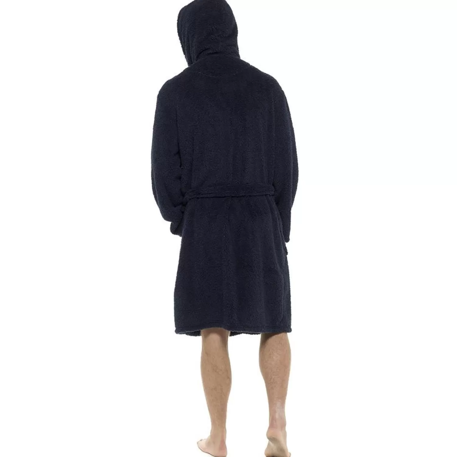 Men Foxbury Hooded Two Tone Dressing Gown - Navy