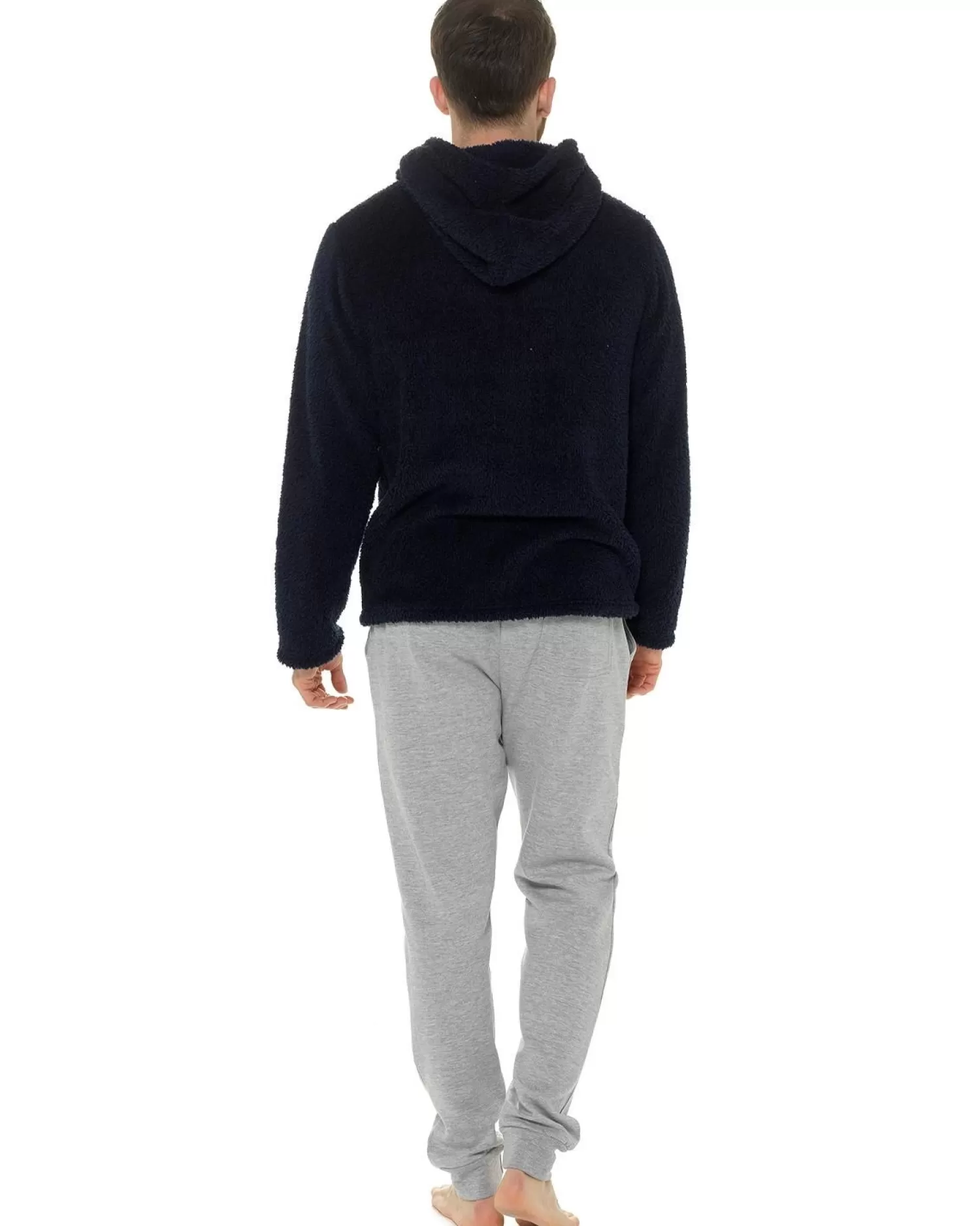 Men Foxbury Mens Fleece Lounge Hoodie - Navy