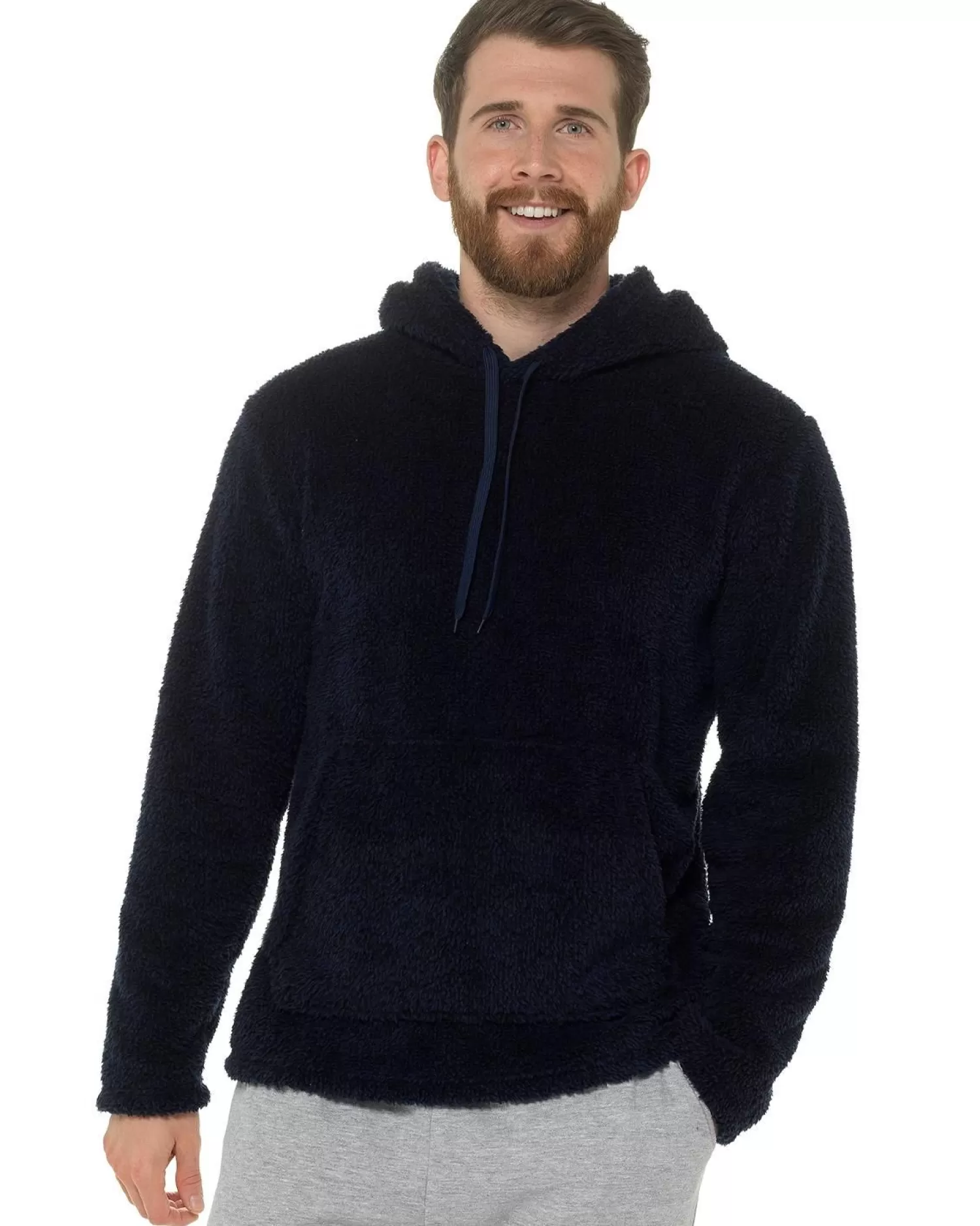 Men Foxbury Mens Fleece Lounge Hoodie - Navy