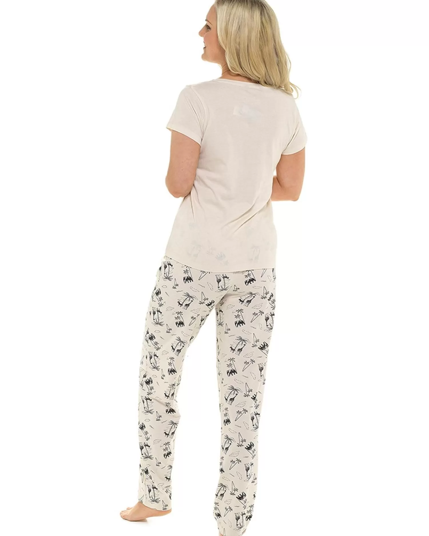 Foxbury Pyjamas | Oatmeal Safari Long Pyjamas