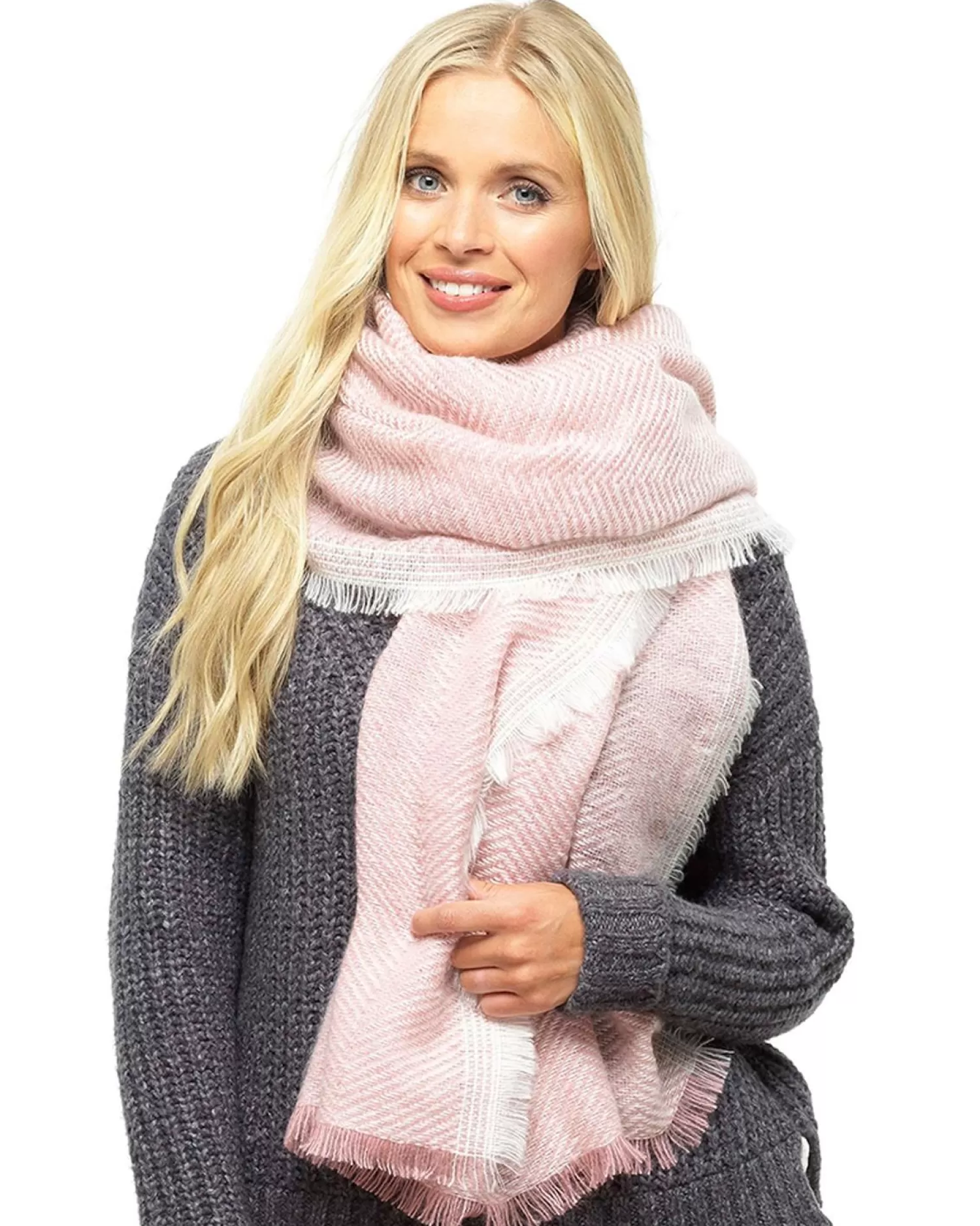 Foxbury Scarves | Pink Brushed Blanket Scarf