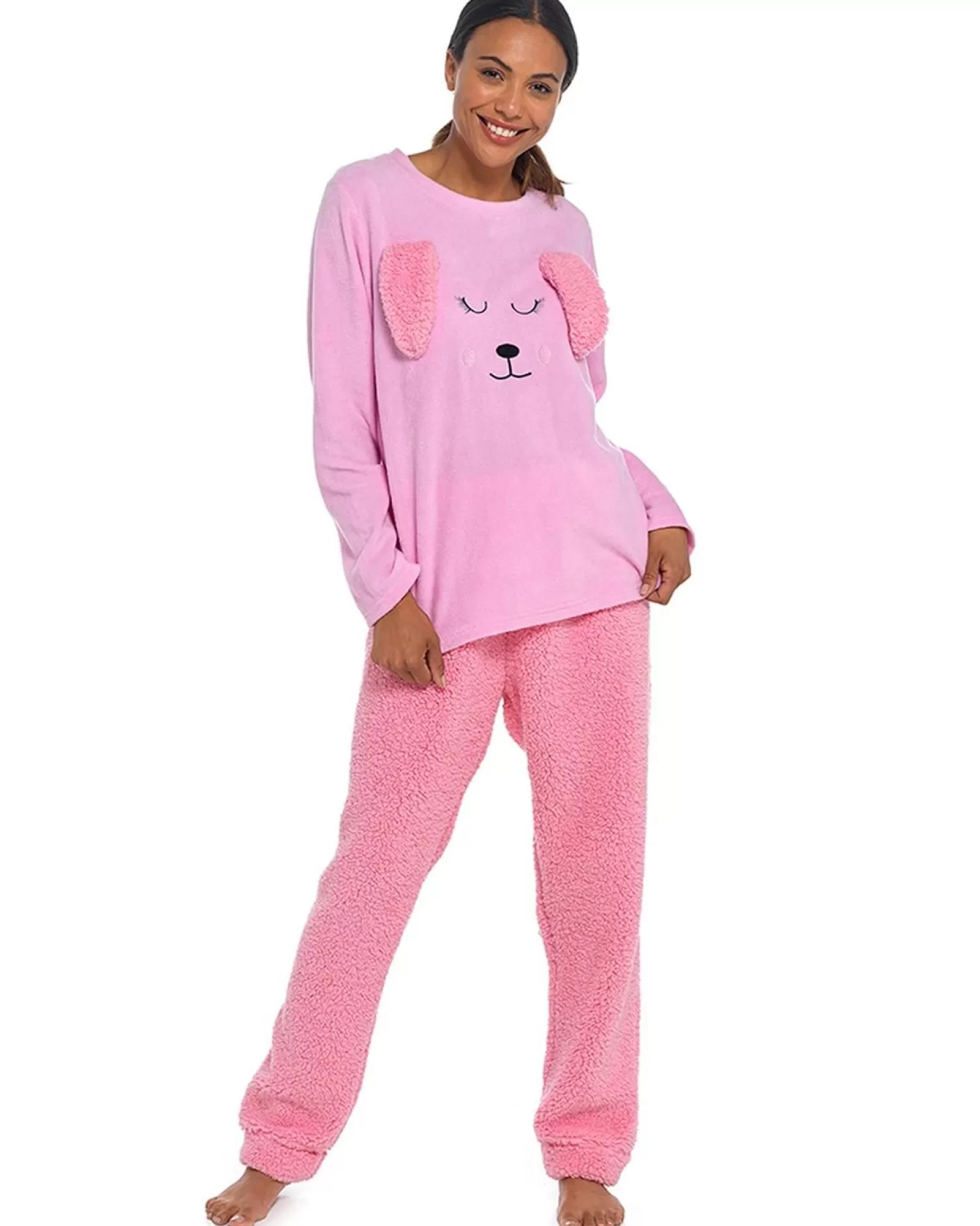 Foxbury Pyjamas | Pink Bunny Fleece Pyjamas