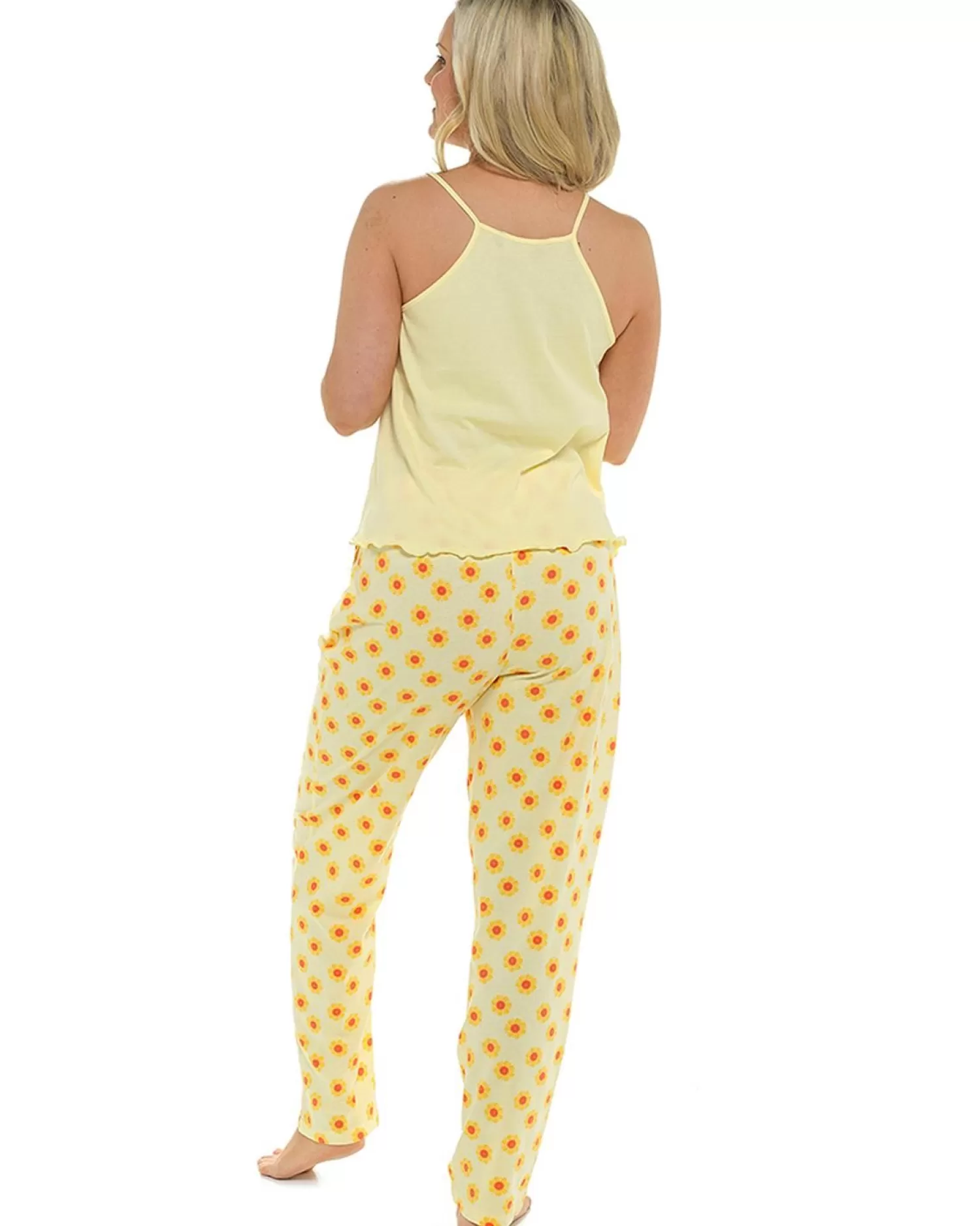 Foxbury Pyjamas | Yellow Flower Long Pyjamas