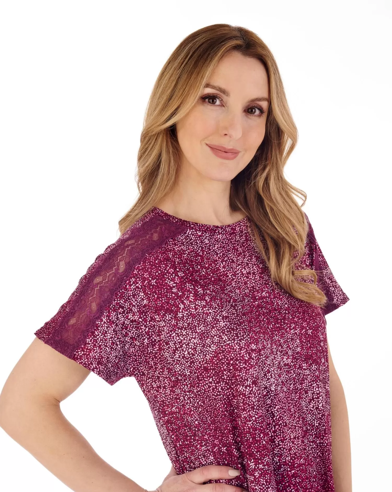 Slenderella Pyjamas | Gaspe By Damson Short Sleeve Pyjamas - Ditsy Print