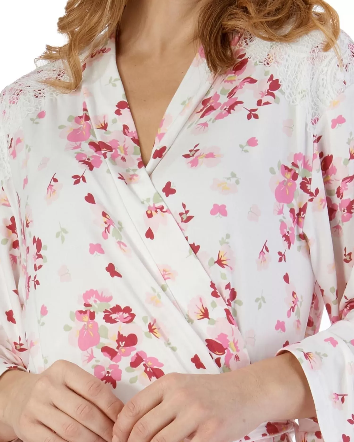 Slenderella Dressing Gowns | Gaspe By Supersoft 42" Kimono Wrap - Pink