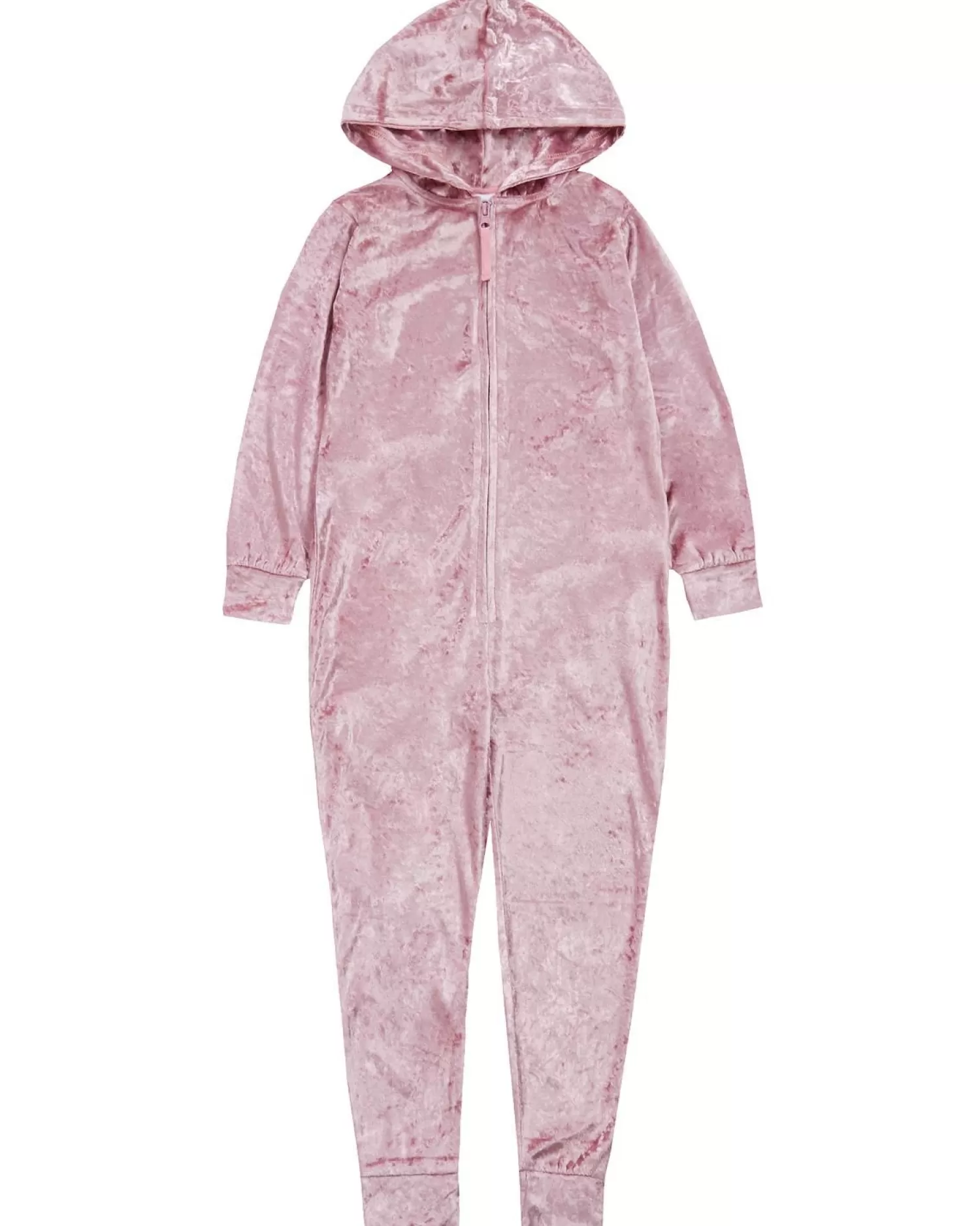 Kids Forever Dreaming Girls Crushed Velvet Onesie - Pink